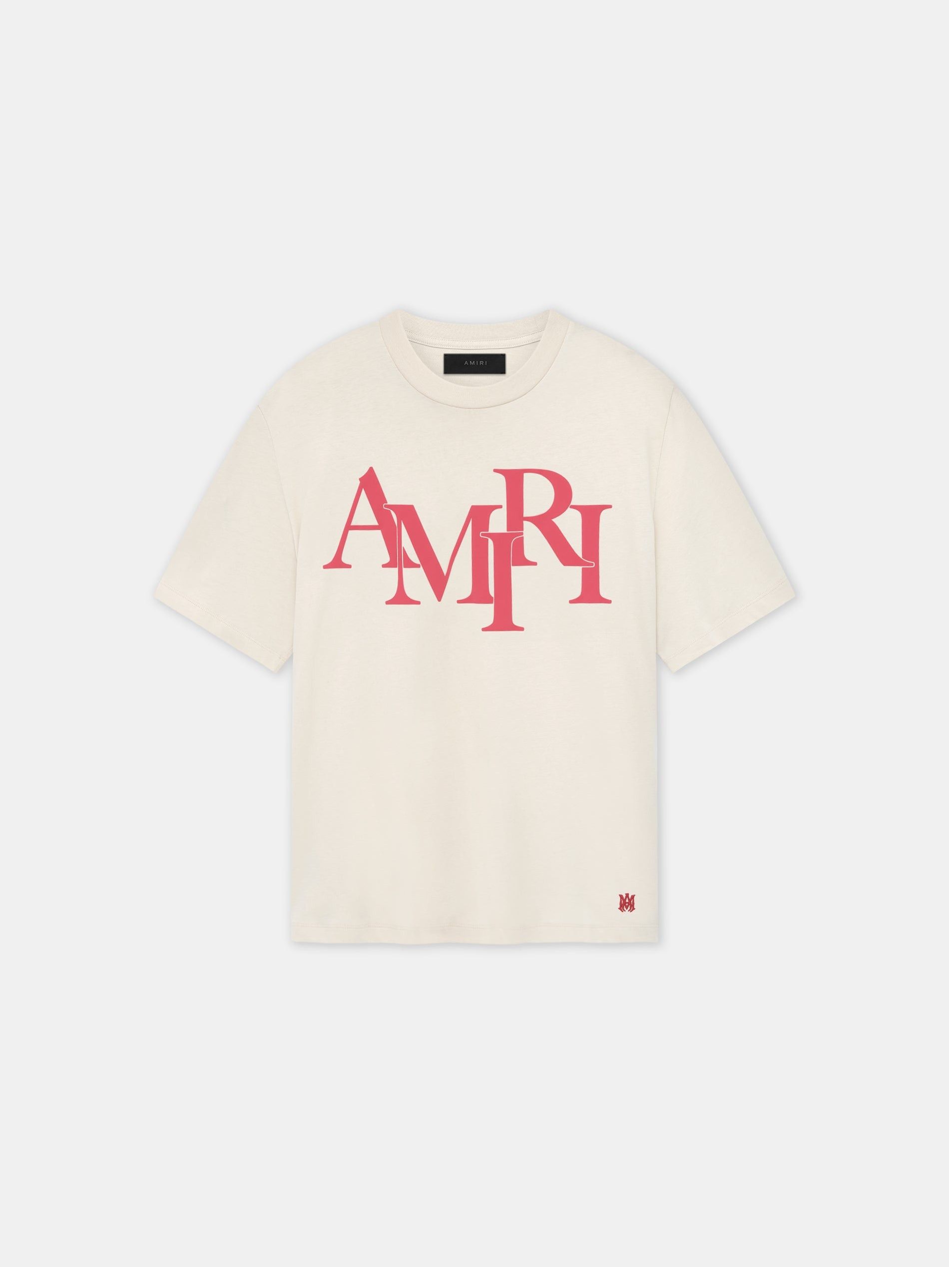 Amiri o1s1wg110525 Staggered T-Shirt in Beige Size US S / EU 44-46 / 1 - 1 Thumbnail