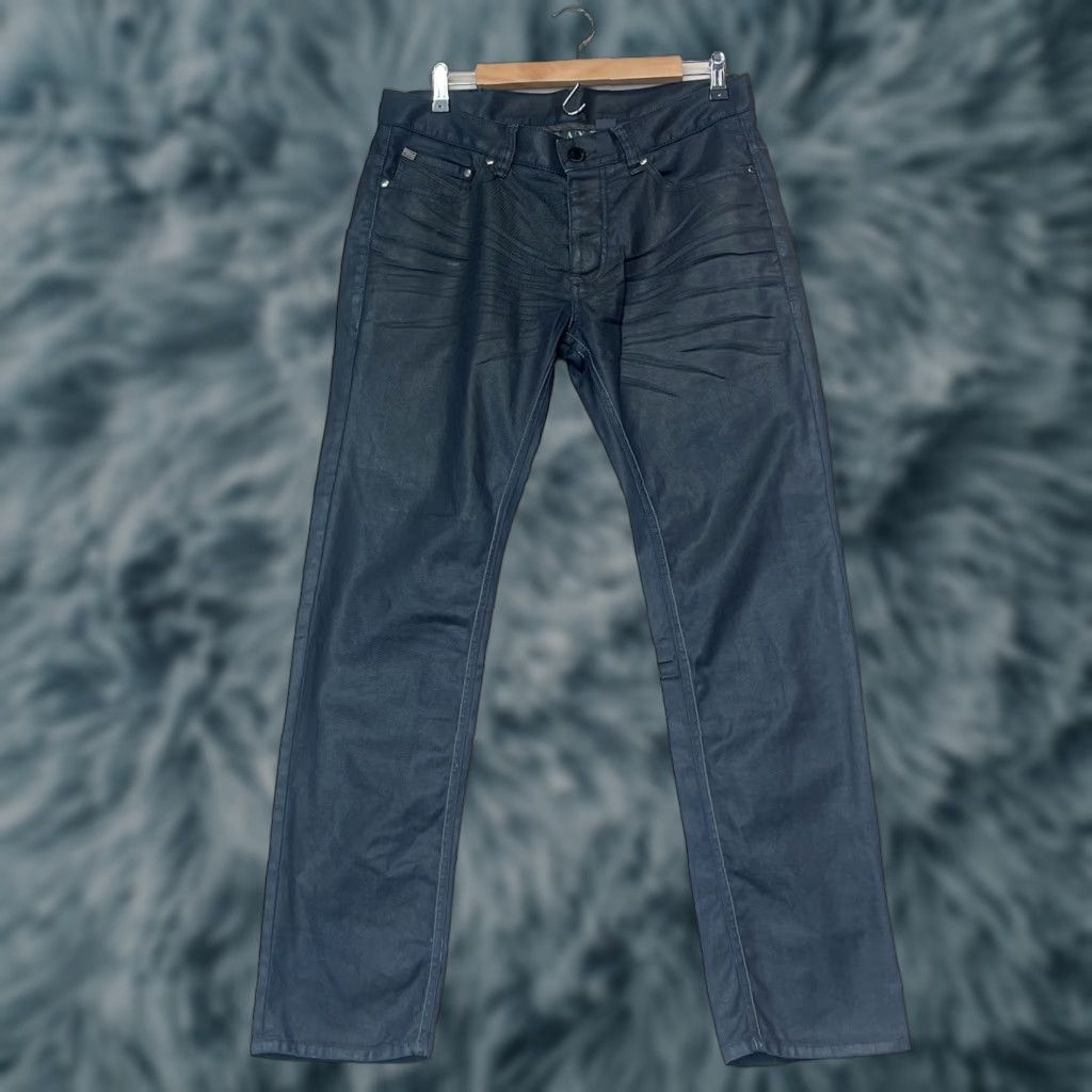 Armani Exchange AX Armani Exchange Jeans Slim 31x30 Dark Gray Mens Jeans Slim Straight Button Fly 5-Pocket Logo City College Preppy Vintage No Size US 31 - 1 Thumbnail