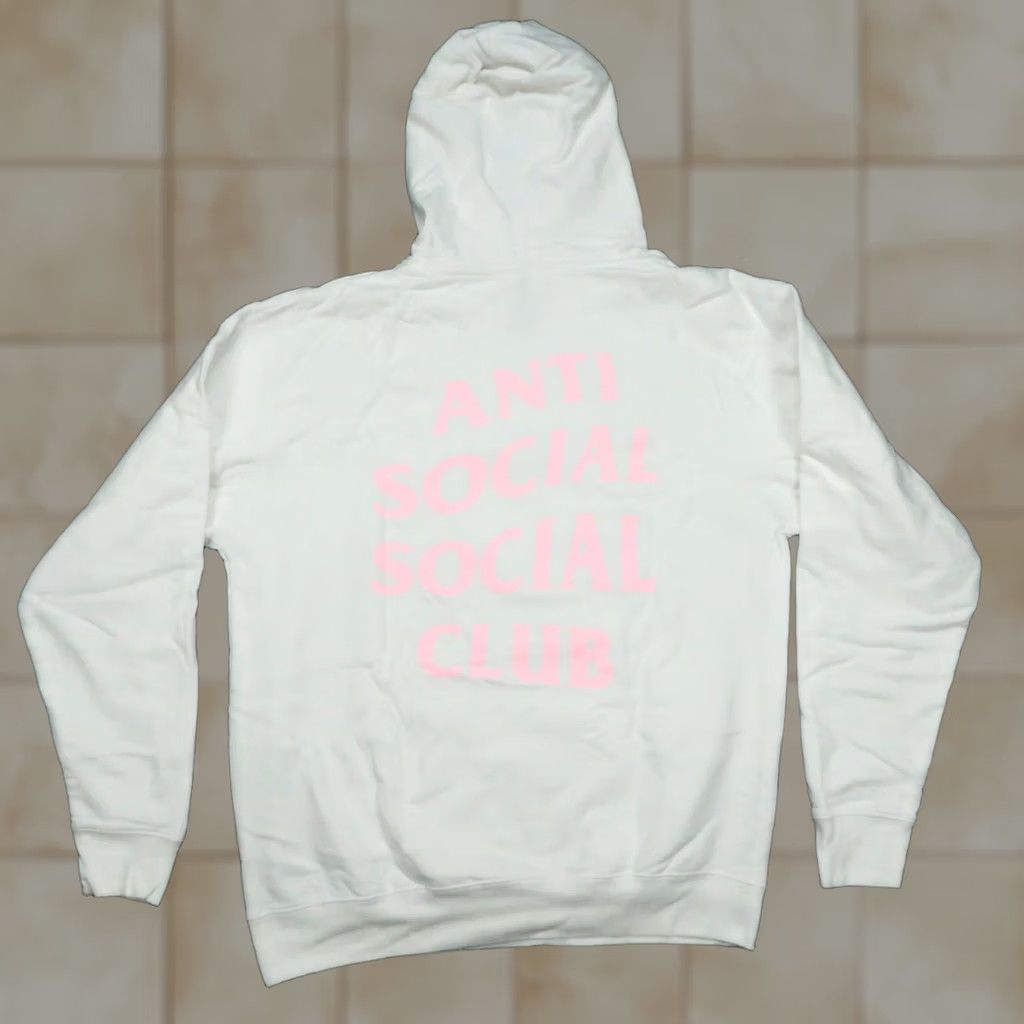 Anti Social Social Club VINTAGE Anti Social Social Club Hoodie Mens Large White Graphic ASSC Streetwear Hooded Size US L / EU 52-54 / 3 - 1 Thumbnail