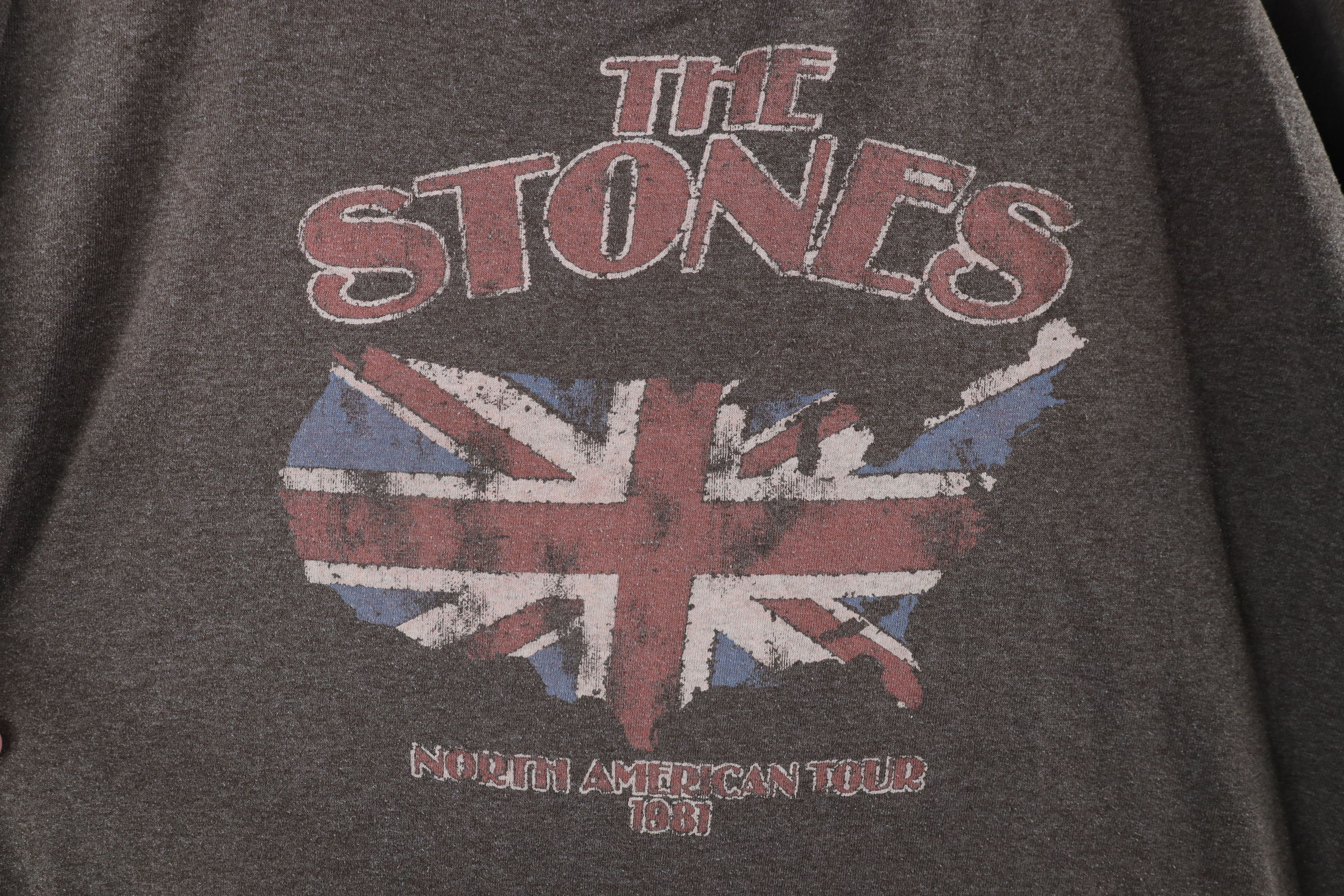 Vintage Retro American Tour 1981 The Rolling Stones Band T-Shirt Size US XL / EU 56 / 4 - 4 Thumbnail