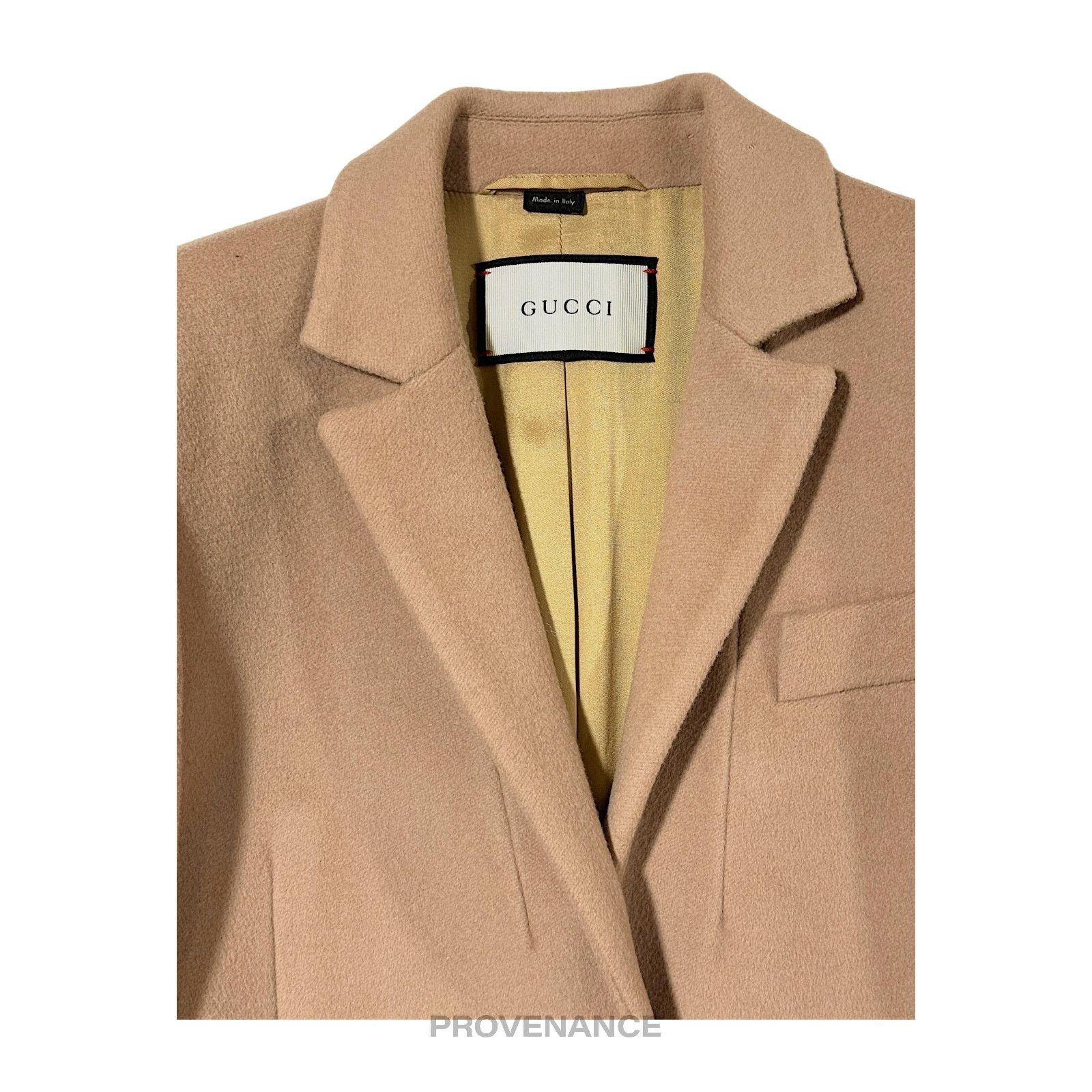 Gucci 🔴 Gucci Chesterfield Wool Coat - Camel 42 Size M / US 6-8 / IT 42-44 - 4 Thumbnail