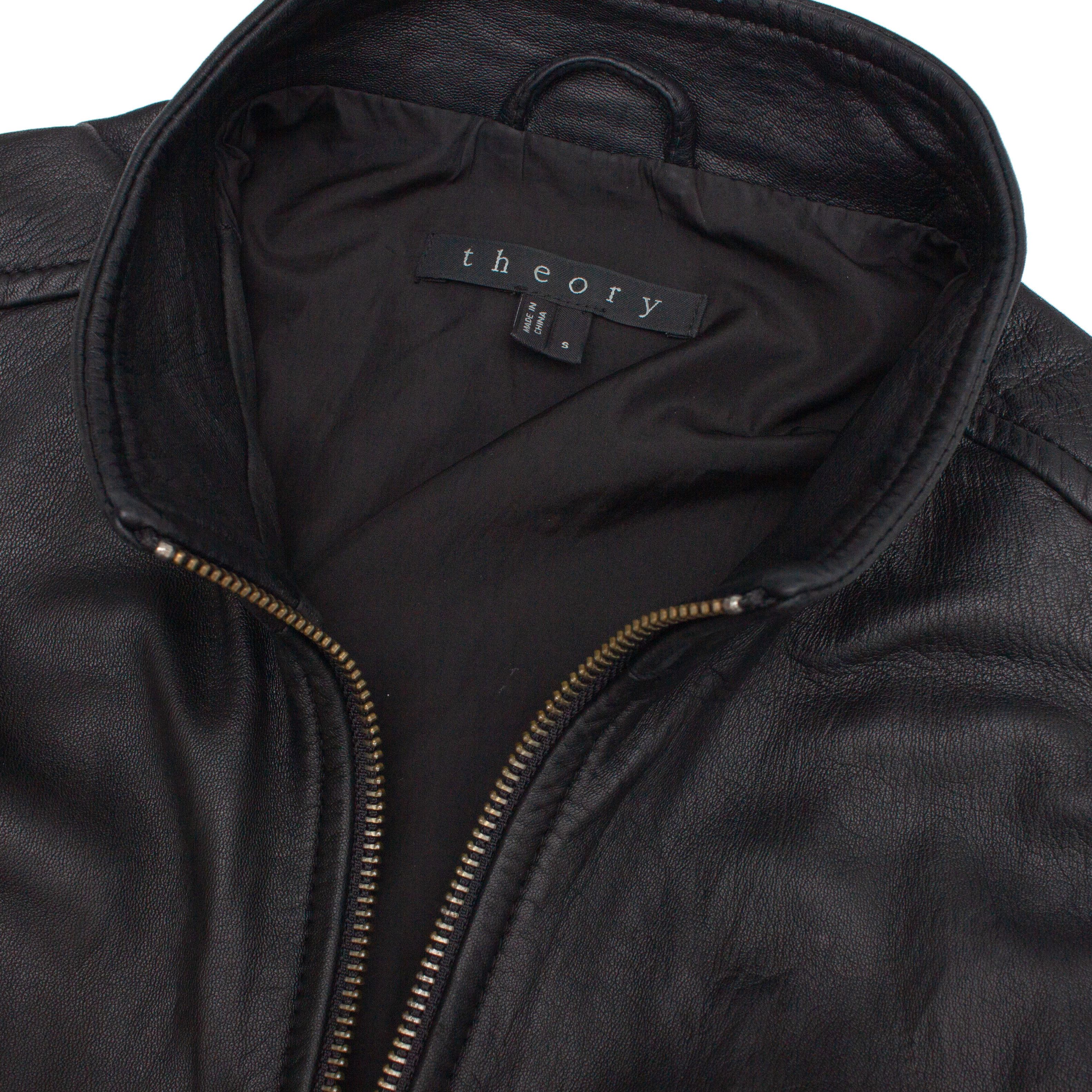 Theory 995$ Theory Morvek Sheep Leather Zip Jacket Black Size : S Size US S / EU 44-46 / 1 - 12 Thumbnail