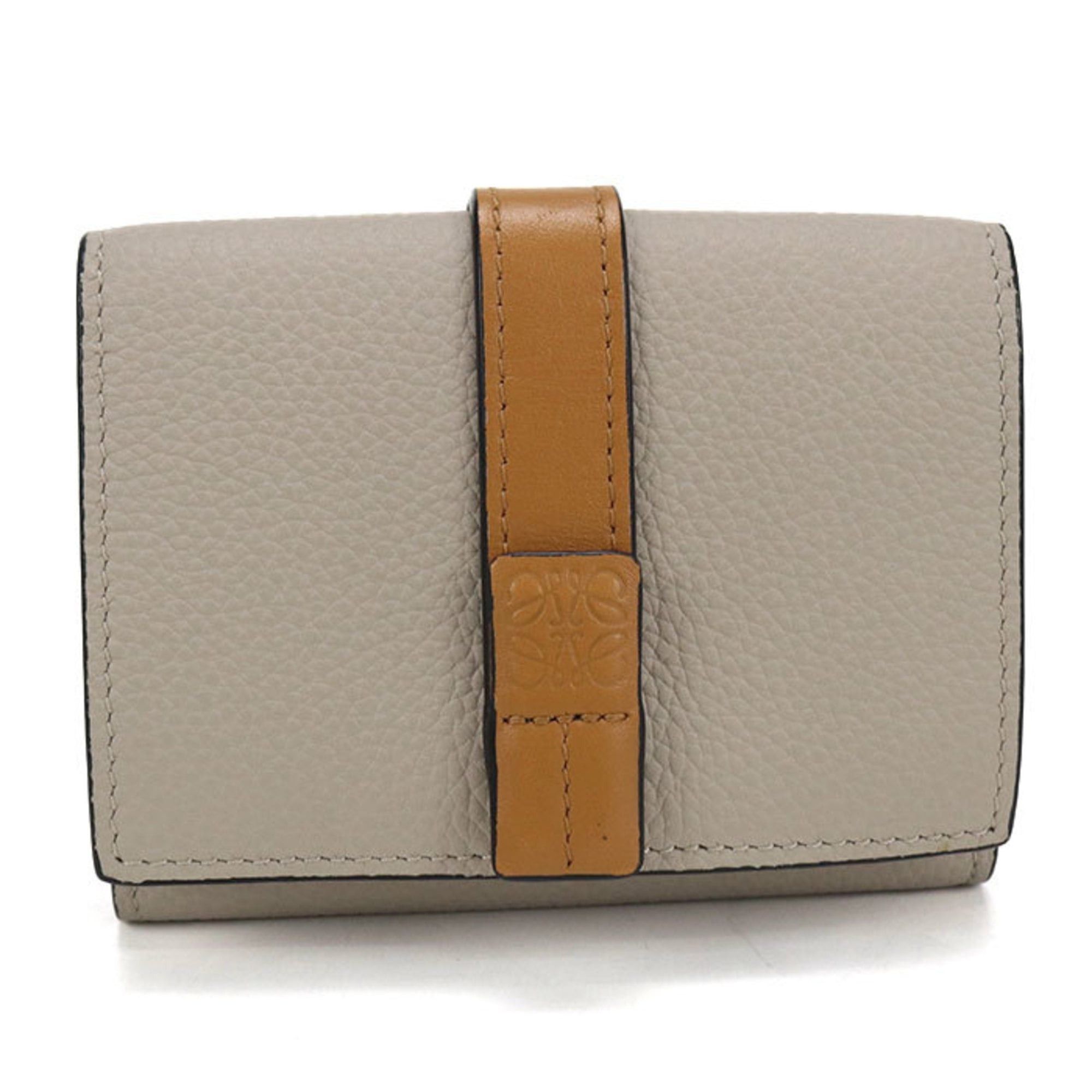 Loewe LOEWE Tri-fold Wallet C660TR2X01 Anagram Women's Beige Size ONE SIZE - 1 Thumbnail