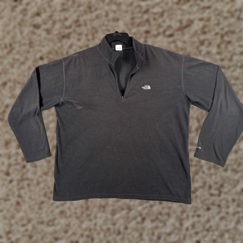 The North Face The North Face Sweater Men Large Black 1/4 Zip Mock Neck Polyester Read Size US L / EU 52-54 / 3 - 1 Thumbnail