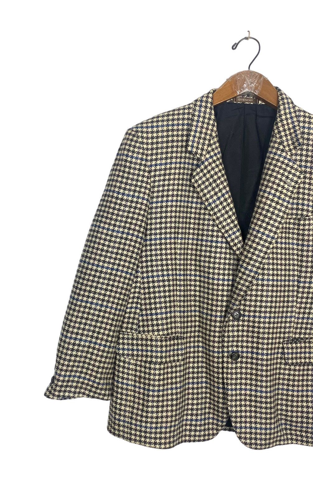 Givenchy Rare‼️ Vintage Givenchy Paris Houndstooth Wool Blazer Size US M / EU 48-50 / 2 - 3 Thumbnail