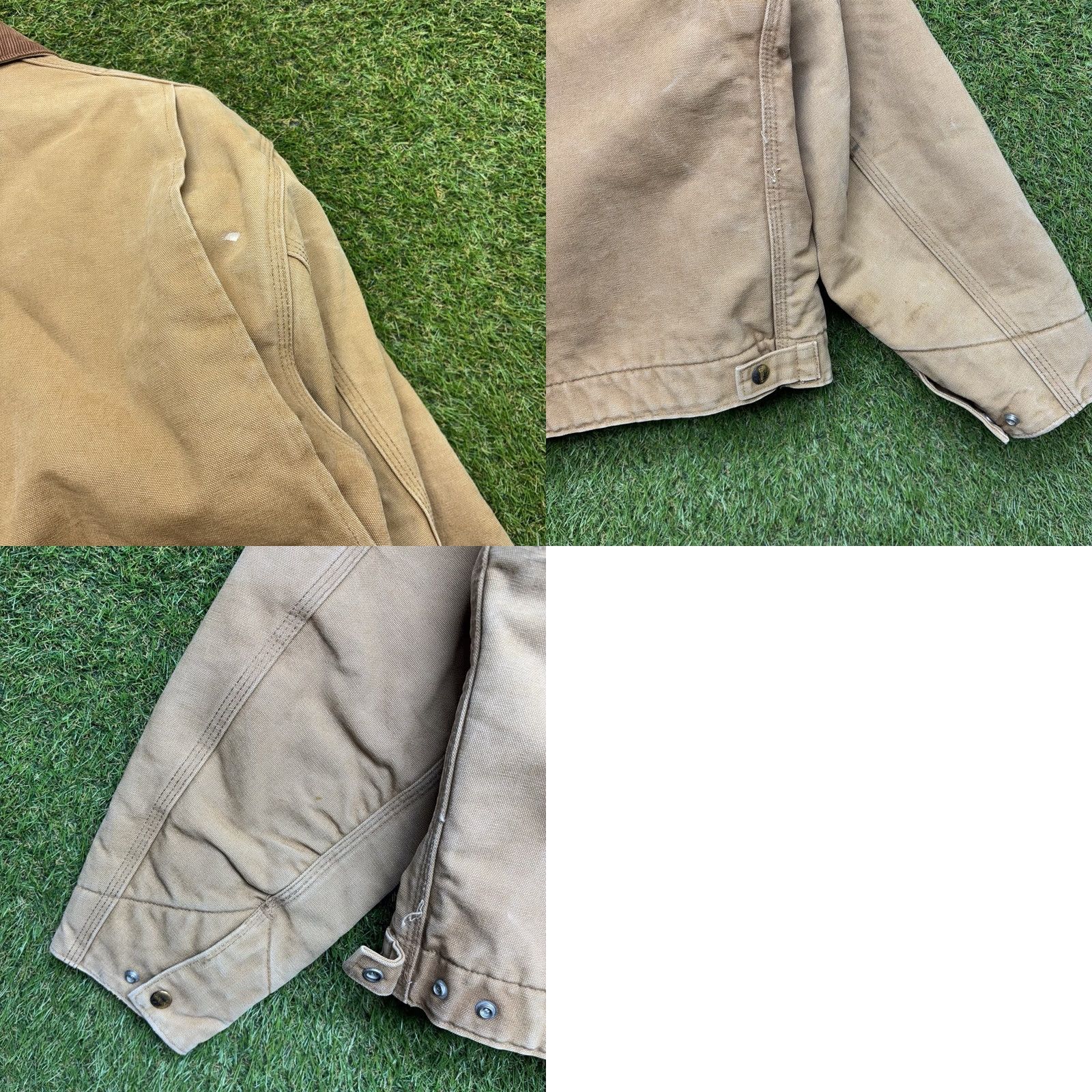 Carhartt VINTAGE Carhartt J01 Detroit BRN Canvas Lined Workwear Jacket Mens 46 Tall J97 USA Y2K Distressed Heritage Wool? Size US S / EU 44-46 / 1 - 9 Thumbnail