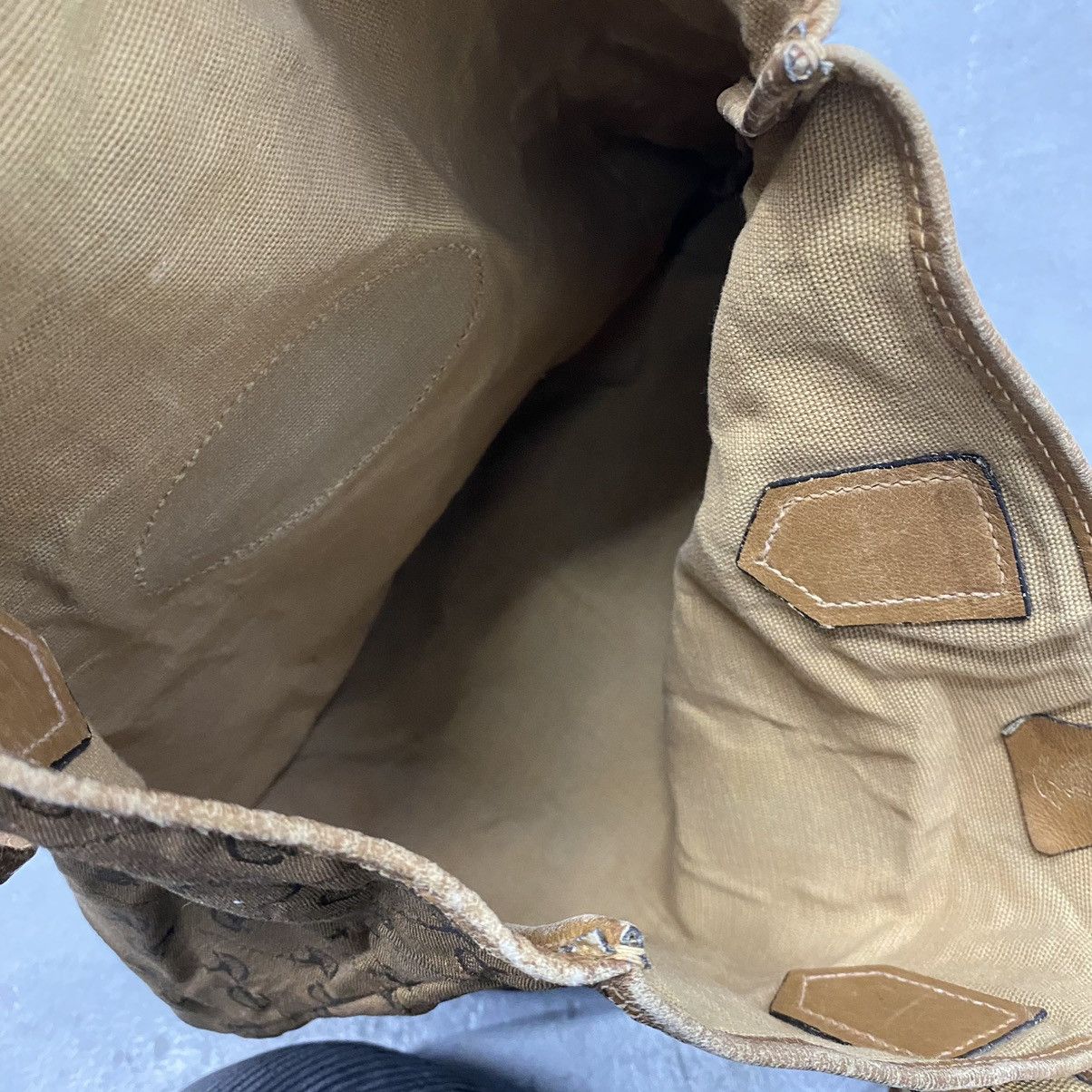 Gucci × Vintage Vtg 70s 80s Gucci Brown Canvas Horsebit Tote Bag Monogram Size ONE SIZE - 9 Thumbnail