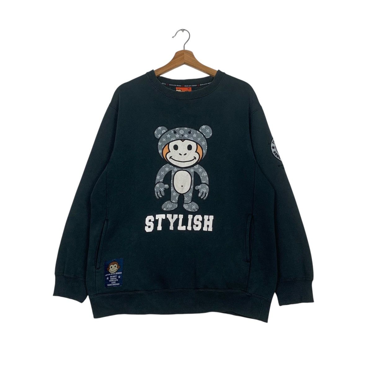 Japanese Brand Dack Dive Bongo Stylish Monkey Crewneck Sweatshirt Size US M / EU 48-50 / 2 - 1 Thumbnail