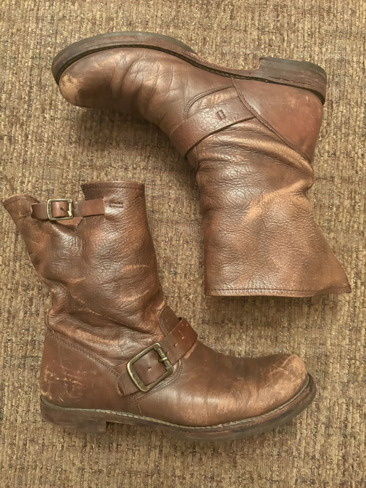 Frye Frye Harness Boots Brown Leather Buckle Harness Size US 8.5 / IT 38.5 - 1 Thumbnail