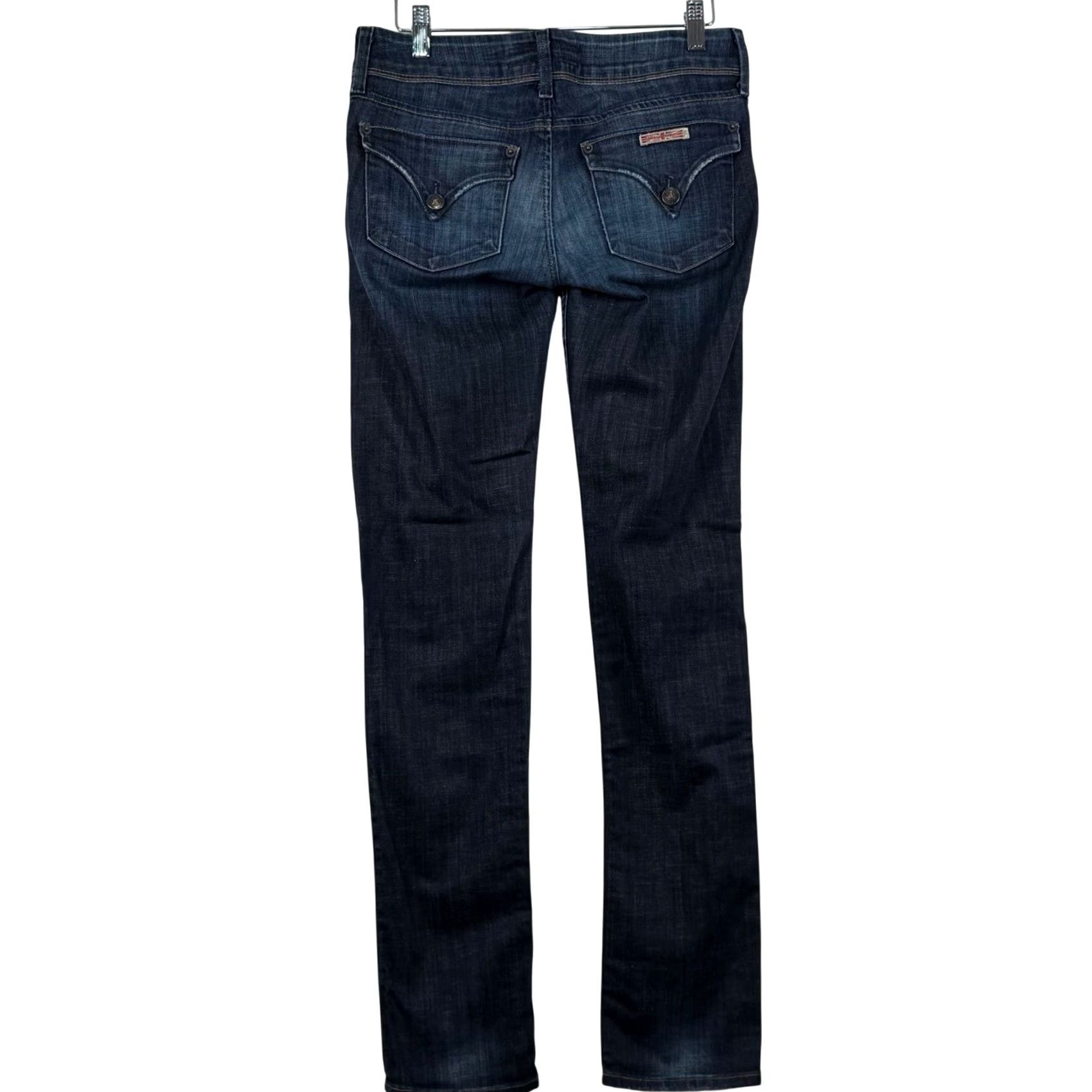Hudson Hudson Jeans Skinny Straight Dark Wash 27 5-Pocket Denim Blue Regular Waist 30 Inseam 30 No Vintage Womens Jeans Size 27" / US 4 / IT 40 - 4 Thumbnail