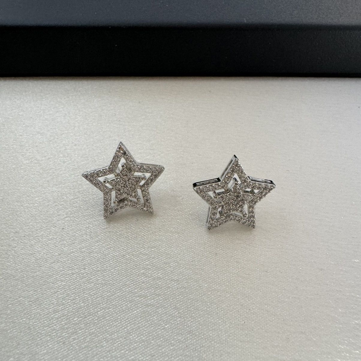 Other CZ Star Stud Earrings for Men Women Streetwear Punk Hip Hop Size ONE SIZE - 1 Thumbnail