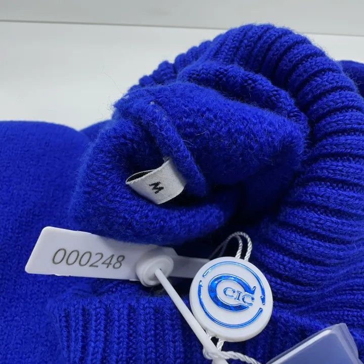 AMI AMI Blue Logo Knit Turtleneck Sweater -2507 Size US M / EU 48-50 / 2 - 4 Thumbnail