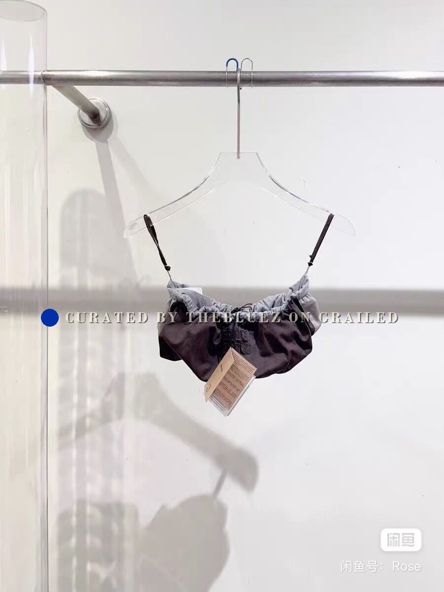 Miu Miu 25ss Dark Gray Strapless Top, Women's