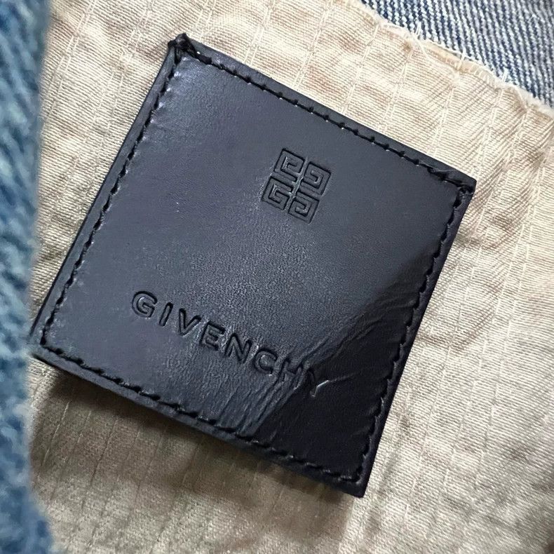 Givenchy Givenchy Blue Single Button Ripped Denim Jacket 2506-Nexta Size US M / EU 48-50 / 2 - 2 Thumbnail