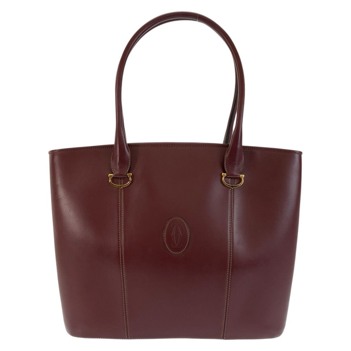 Cartier Cartier Must Line Leather 2Way Tote Bag 502587 Leather Shoulder Bag 502587 in Red, Women's