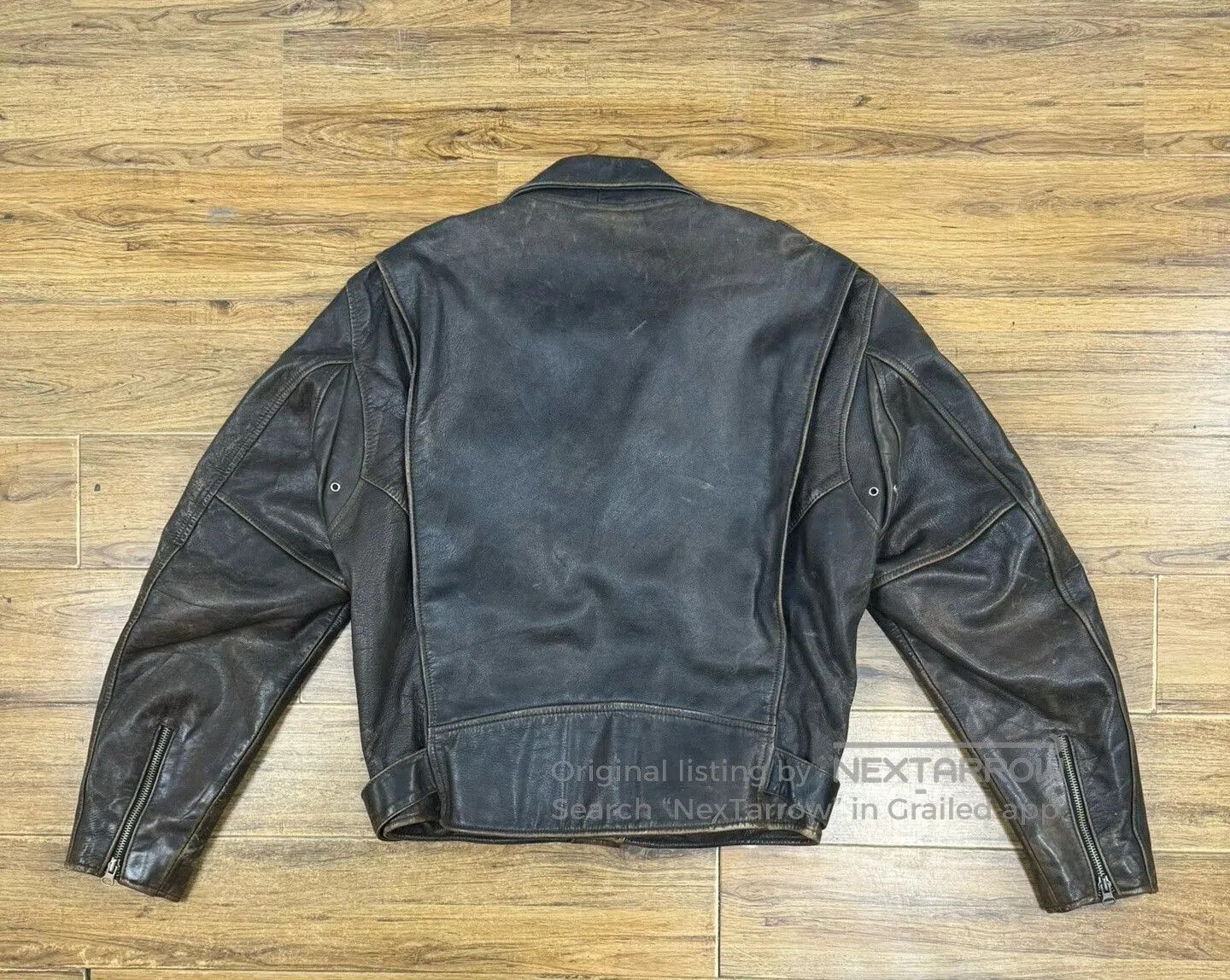 VINNY's Vintage RBC Men's Leather Motorcycle Jacket. Size US M / EU 48-50 / 2 - 2 Thumbnail