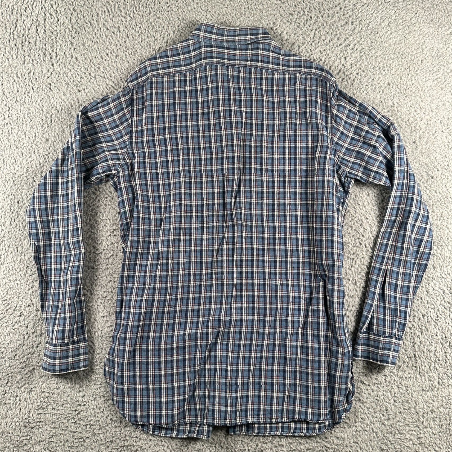 Polo Ralph Lauren Polo Ralph Lauren Shirt Mens Medium Plaid Button-Up Linen Cotton Long Sleeve Size US M / EU 48-50 / 2 - 5 Thumbnail