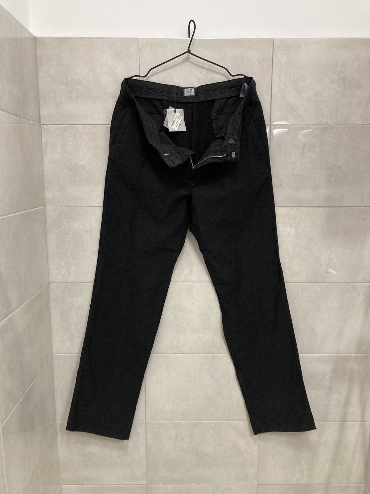 image of C P Company x Vintage Dead-Stock C.p. Company Black Cotton Pants, Men's (Size 36)