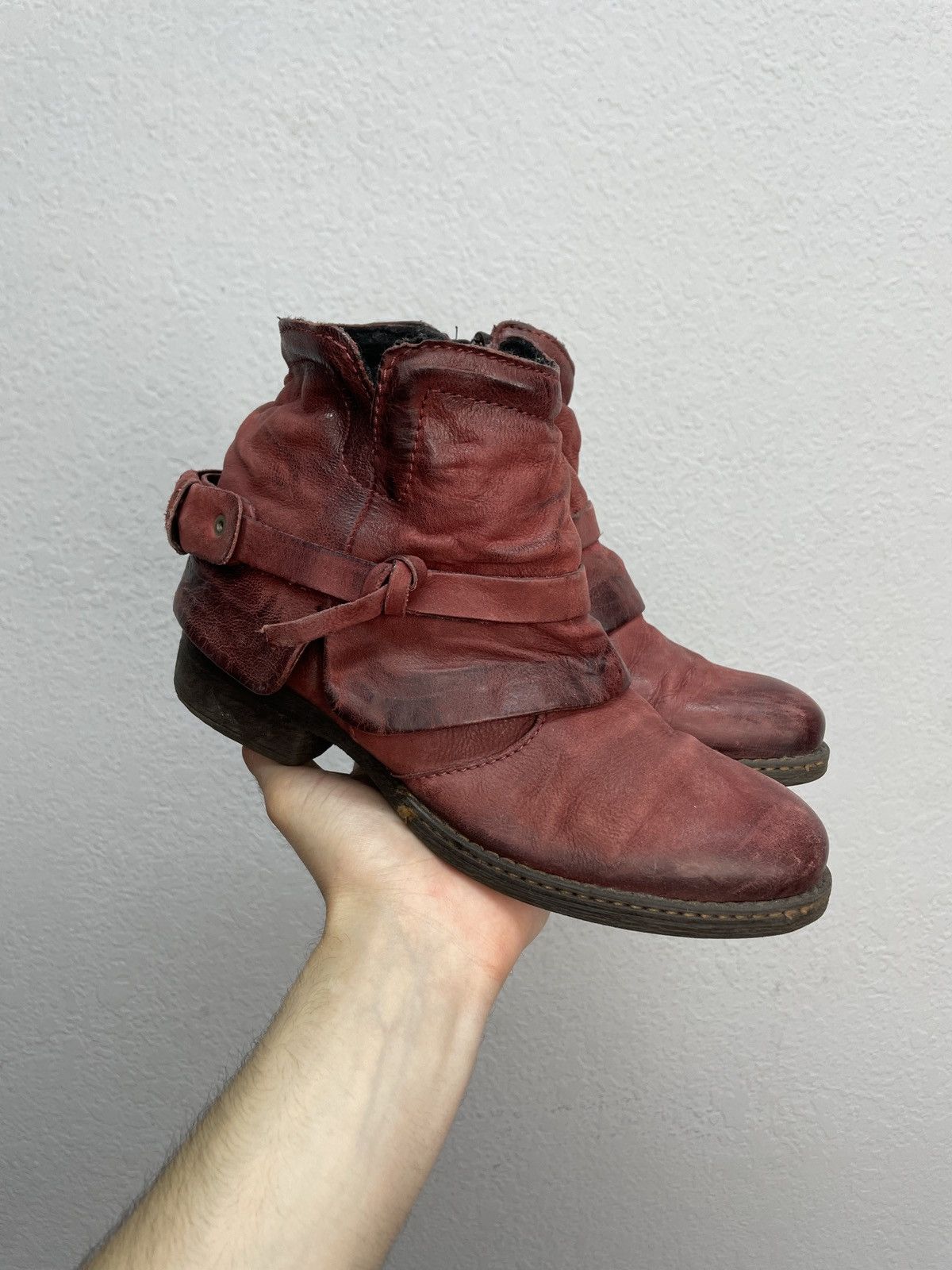Vintage Italian AS 98 Rick Owens Style Leather Biker Boots
