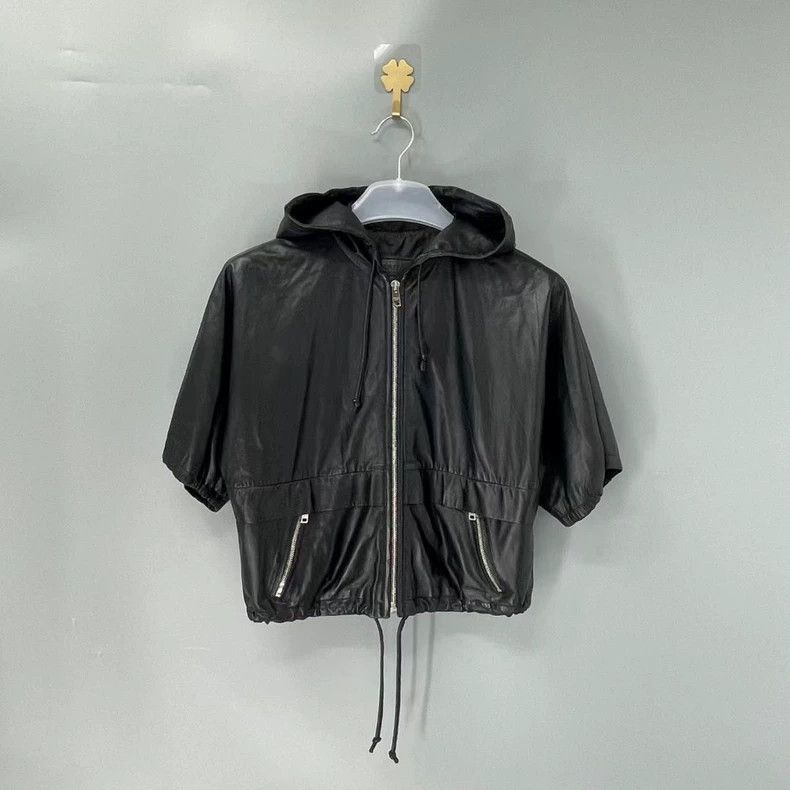 Prada Prada Hooded leather jacket 2502-Nextarrow Size US XXS / EU 40 - 1 Thumbnail