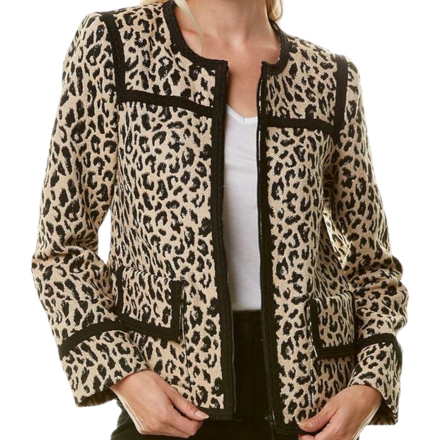 Nanette Lepore NANETTE LEPORE Leopard-Print Sheath Dress + Jacket Set, US0 Size XS / US 0-2 / IT 36-38 - 6 Thumbnail