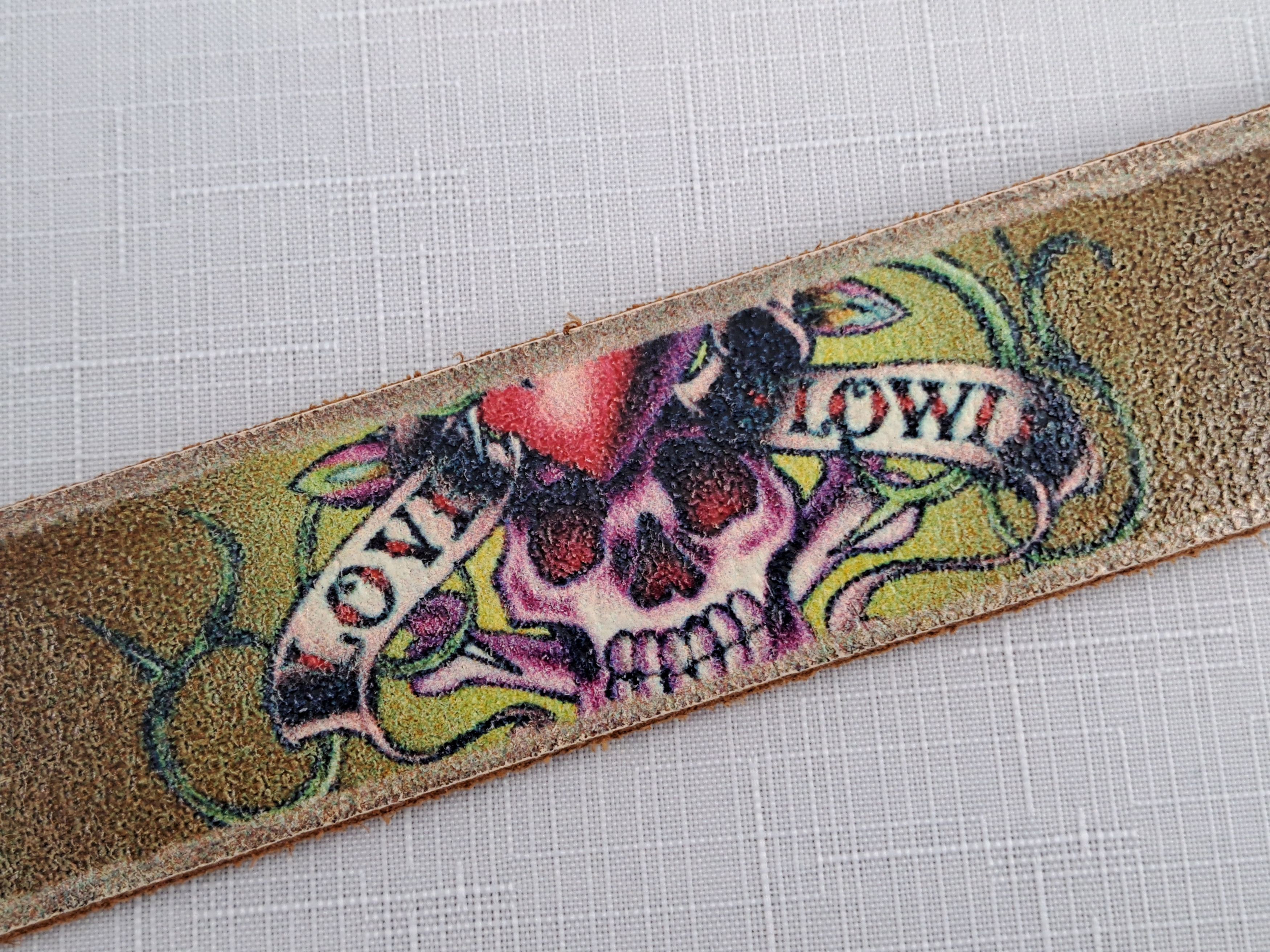 Ed Hardy ED HARDY embroidered leather belt. Size S Size ONE SIZE - 15 Thumbnail
