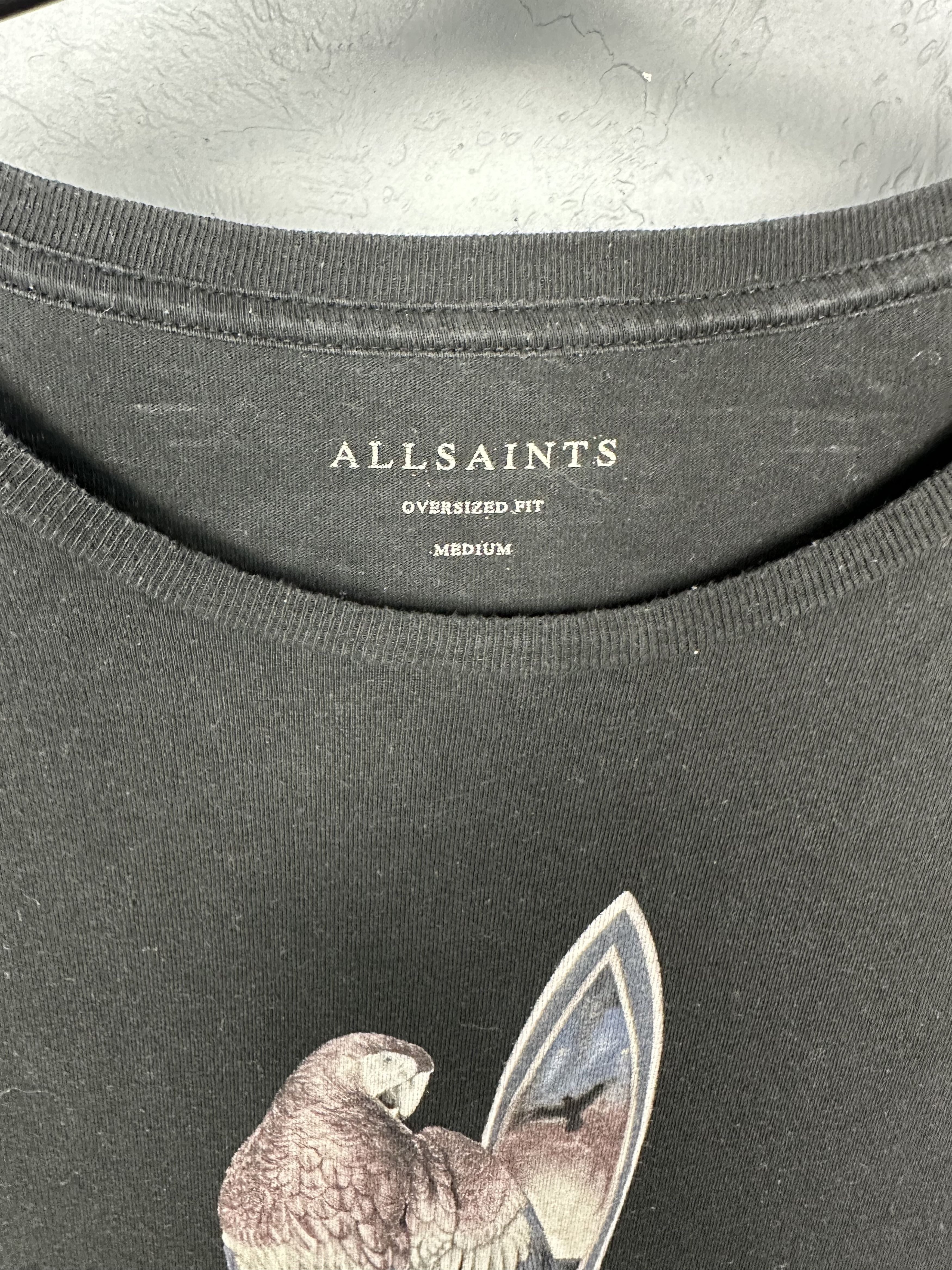 Allsaints Allsaints Surfin Bird Mens Crew Neck T-Shirt Tee Size US M / EU 48-50 / 2 - 2 Thumbnail