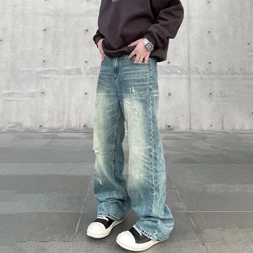 Japanese Brand Baggy ripped casual jeans pants y2k vintage Size US 32 / EU 48 - 2 Thumbnail