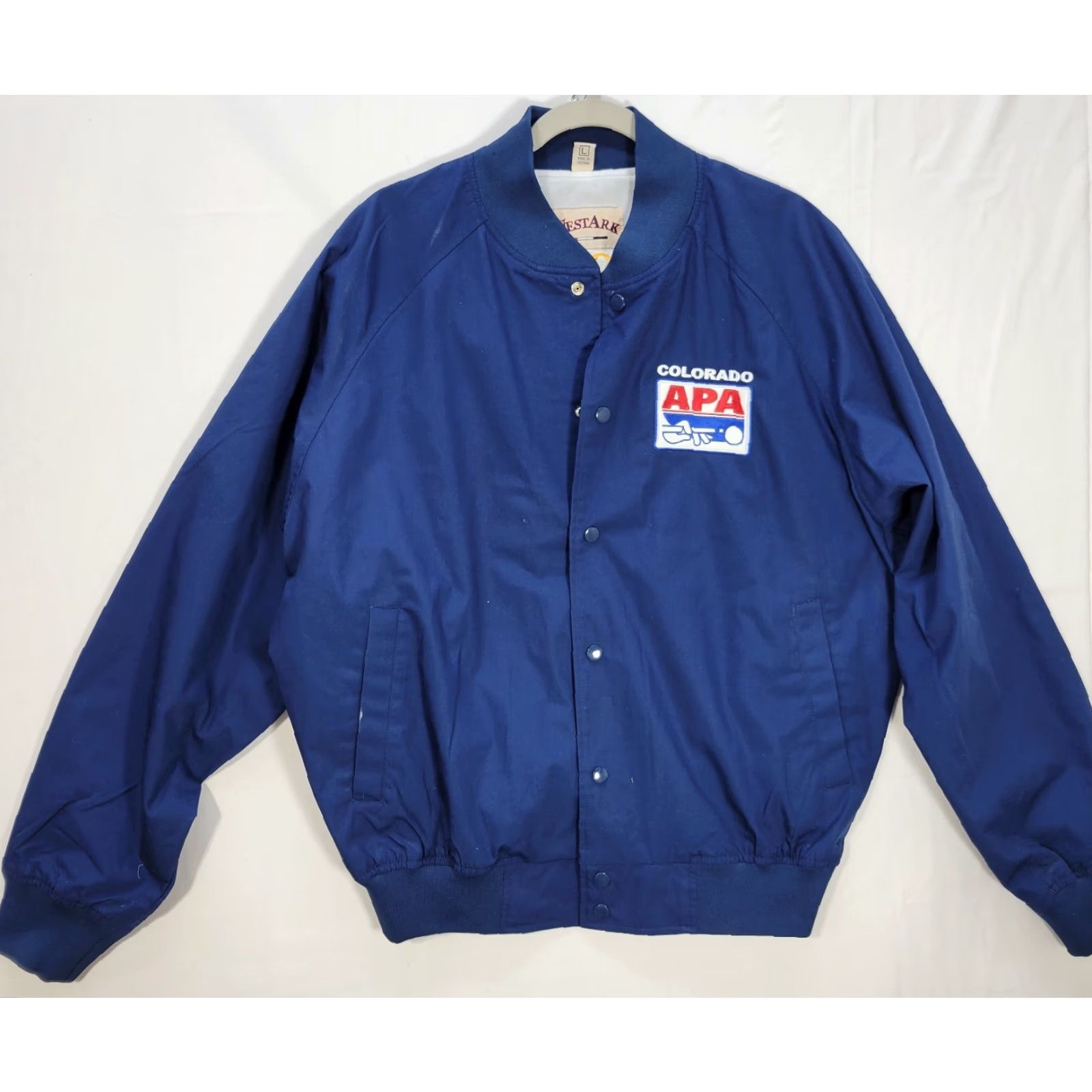 Champion Vtg APA Colorado Champion WestArk Snap Button Bomber Jacket Pool Players Sz L Size US L / EU 52-54 / 3 - 4 Thumbnail