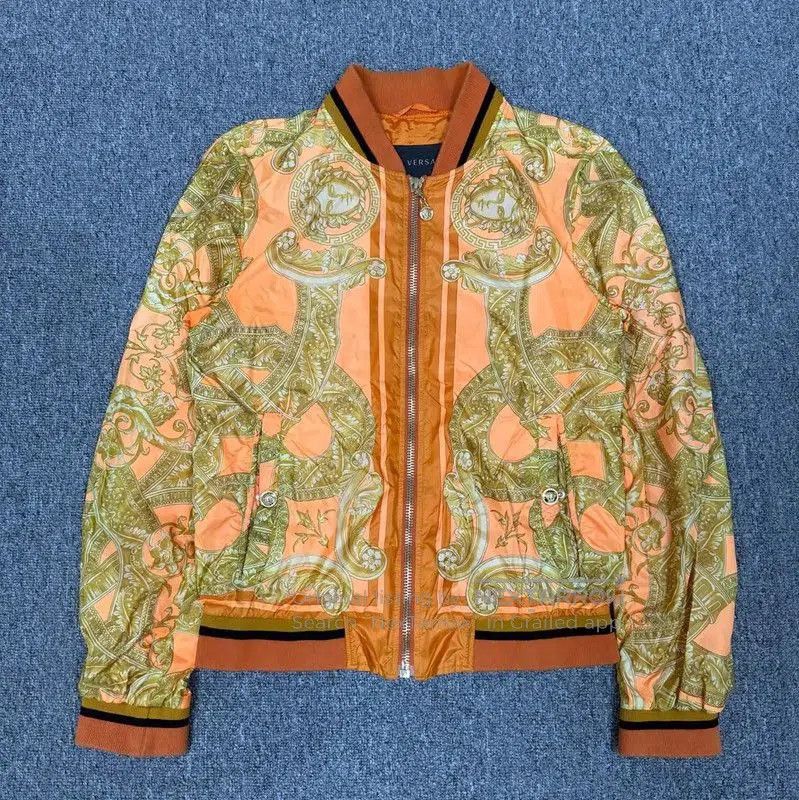 Other Versace Multicolor Cotton Blend Bomber Jacket . Size US L / EU 52-54 / 3 - 1 Thumbnail