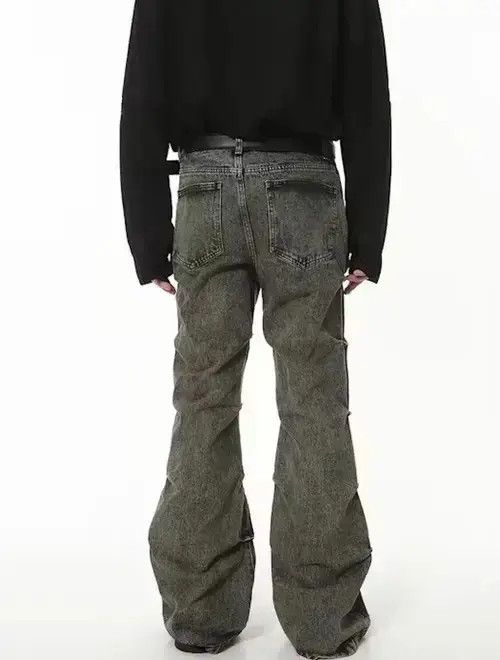Japanese Brand × Jean Grunge Stack Washed Gray Denim Jeans Size US 32 / EU 48 - 3 Thumbnail
