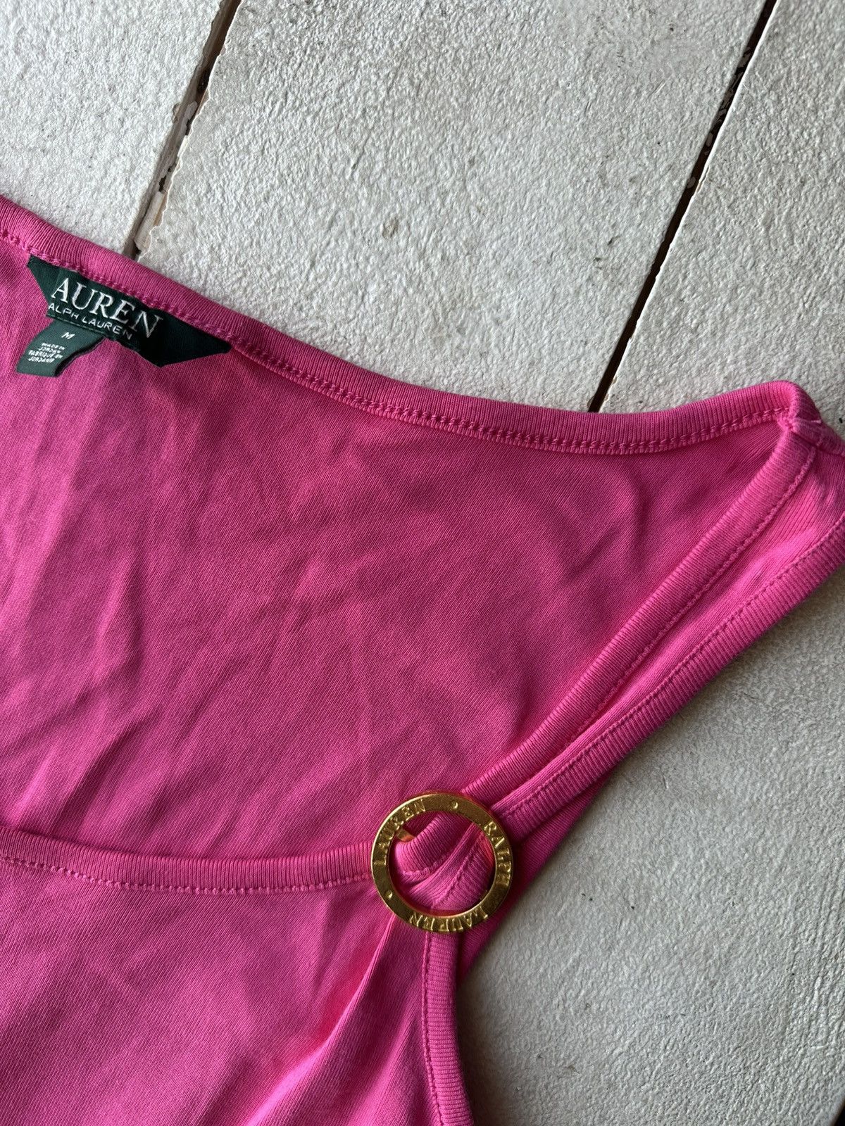 Vintage 🚨VNTG LAUREN RALPH LAUREN PINK TANK TOP CENTRAL LOGO Size M / US 6-8 / IT 42-44 - 5 Thumbnail