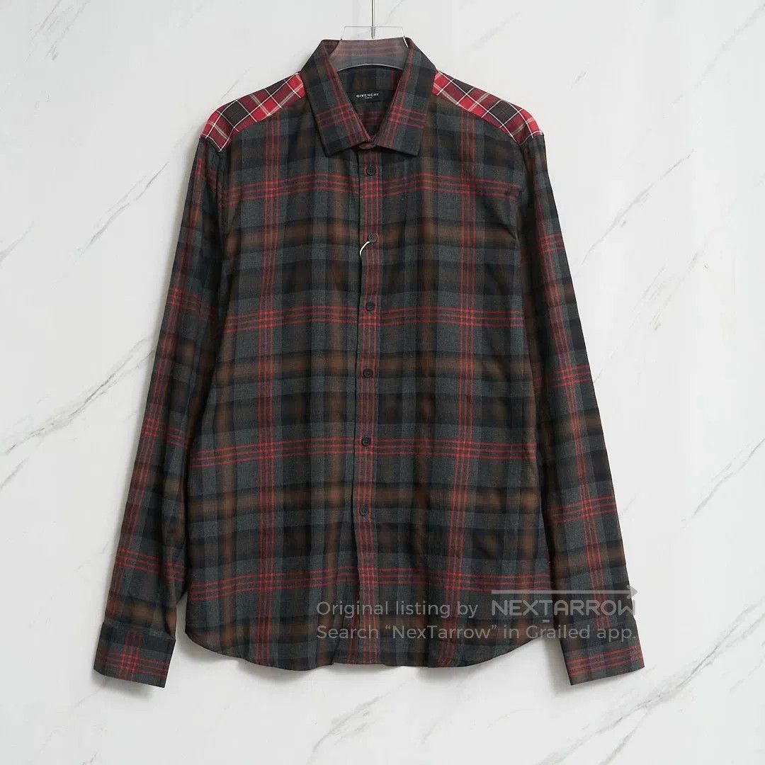 Givenchy Givenchy Men's Plaid Patchwork Shirt. Size US M / EU 48-50 / 2 - 1 Thumbnail