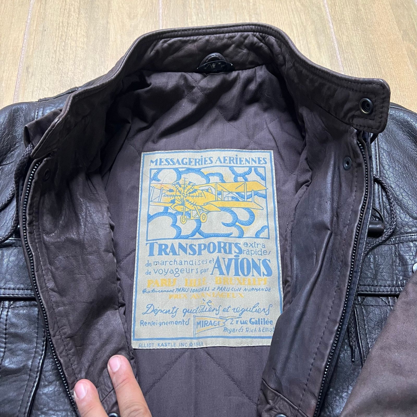 Elliott Vintage Elliot Kastle Leather Jacket Brown Aviator Bomber 40 Size US M / EU 48-50 / 2 - 11 Thumbnail