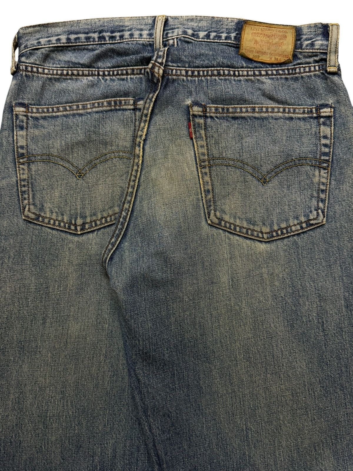 Levi's Vintage 90s Levis 503 Blue Mud Wash Distress Wide Leg Baggy Size US 31 - 5 Thumbnail