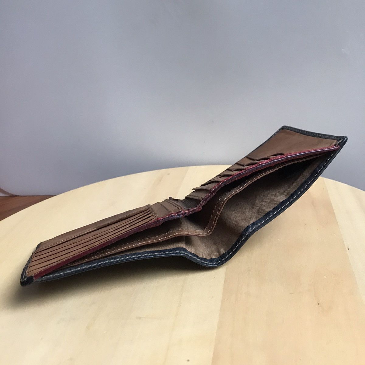 Fossil × Leather × Vintage Vintage Fossil Black Leather Wallet Bilfold Purse more slot Size ONE SIZE - 9 Thumbnail