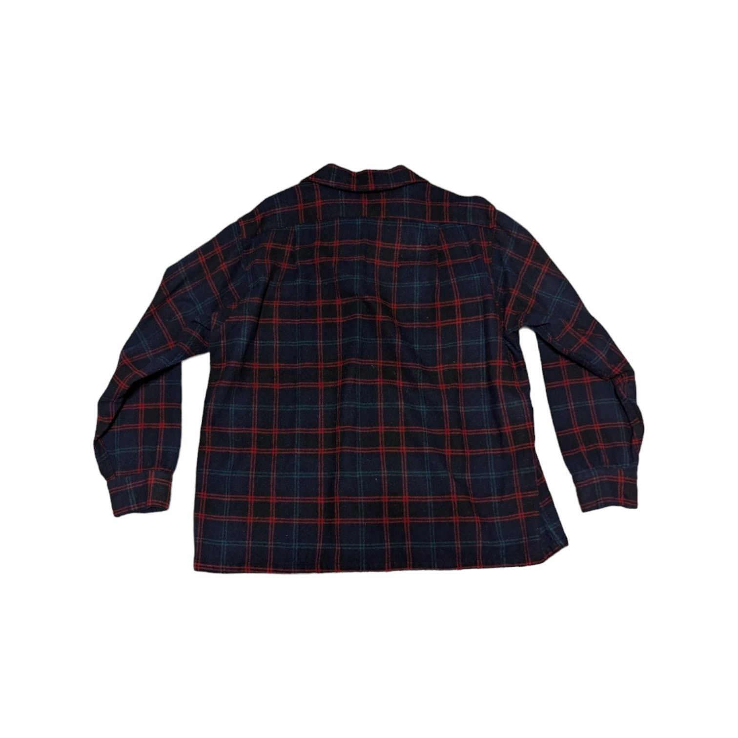 Pendleton × Vintage Vintage 70s Pendleton Field Shirt Button Down Plaid Red Blue Size US XL / EU 56 / 4 - 2 Thumbnail