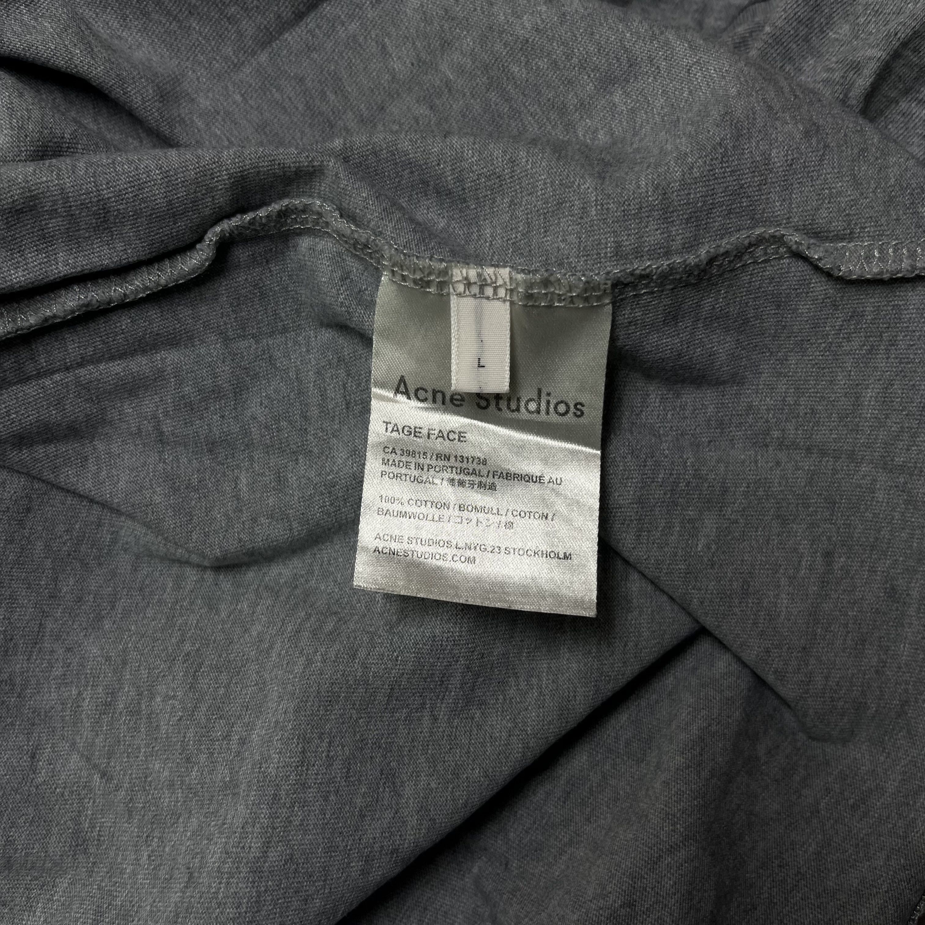 Acne Studios Acne Studios Tage Face Gray Long Sleeve Size US L / EU 52-54 / 3 - 5 Thumbnail