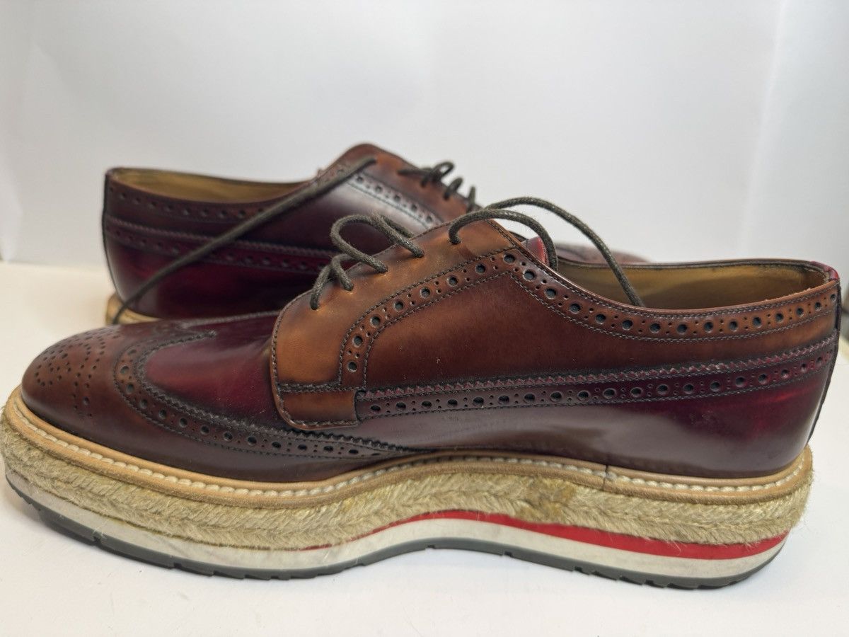 Prada PRADA Espadrille Wingtip Brogues - Like New (Mod. 2EG015) Size US 8.5 / EU 41-42 - 3 Thumbnail