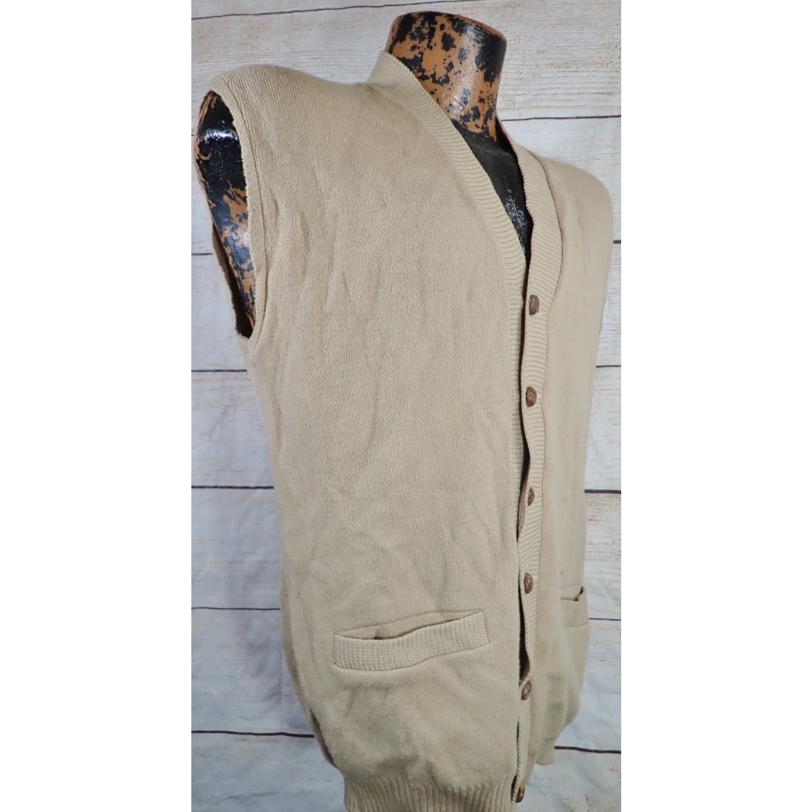 Vintage VINTAGE Richman Brothers Zephyr Cardigan Wool Rockabilly Vest Mens M Brown 1960s Richman Brothers Wool Zephyr Rockabilly Cardigan Vest M Brown Mens Size US M / EU 48-50 / 2 - 2 Thumbnail
