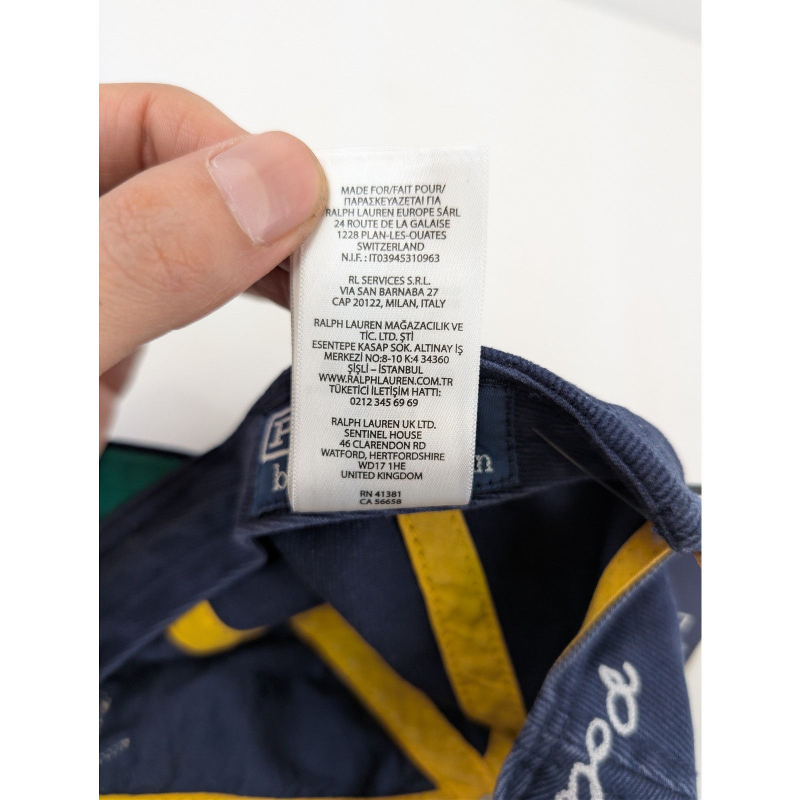 Ralph Lauren o1rshd1 CC20 Size: OS / Ralph Logo Cap / Hat in Navy Blue Size ONE SIZE - 16 Thumbnail