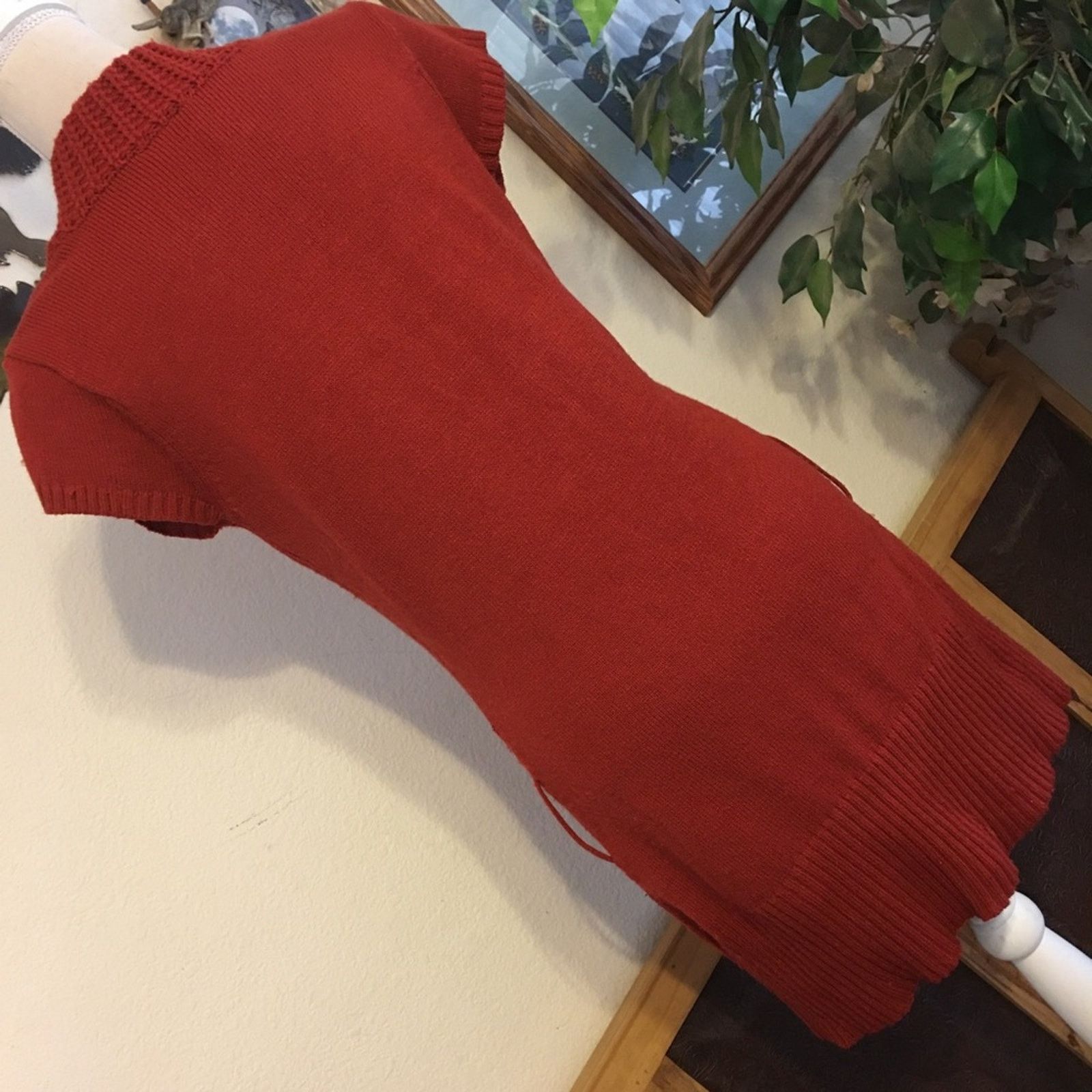 Other It’s Our Time fall orange v neck belted sweater Size L / US 10 / IT 46 - 6 Thumbnail