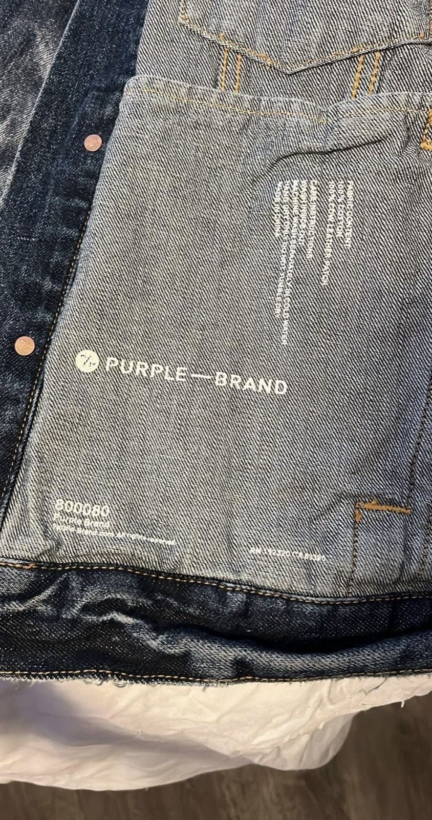 Purple Brand Purple Brand SAMPLE Blue Acid Wash Distressed Jean Jacket Size US M / EU 48-50 / 2 - 9 Thumbnail