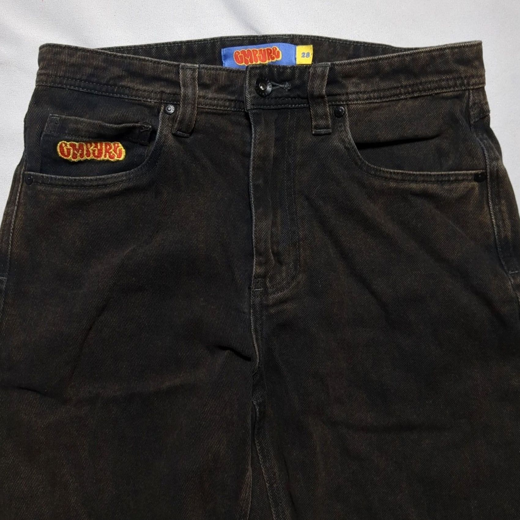 Empyre Empyre Relaxed Fit Jeans Denim Black Vintage Wash Mens 28 Streetwear Skate Pants Size US 28 / EU 44 - 5 Thumbnail