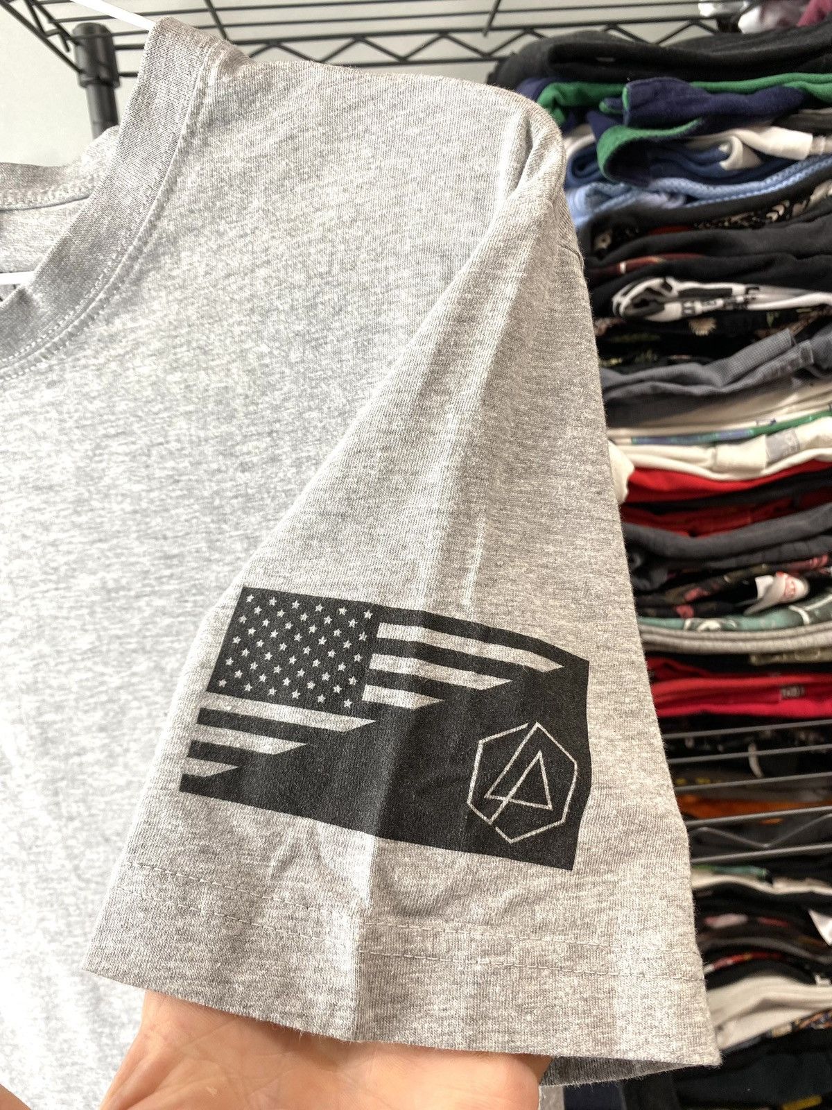Band Tees American Flag Linkin Park Band Rock T Shirt Y2K Size US M / EU 48-50 / 2 - 5 Thumbnail