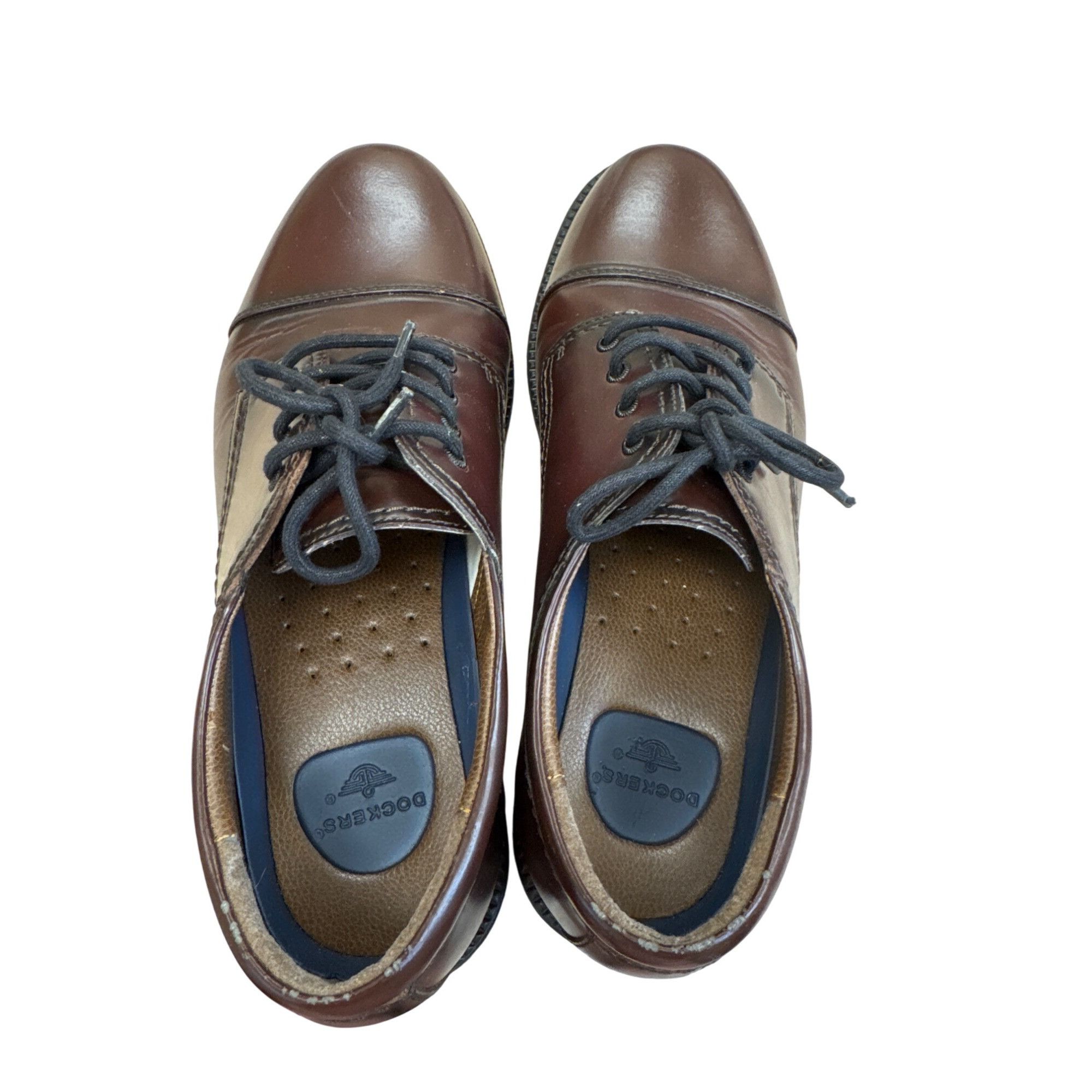 Dockers Dockers Mens Brown Leather Lace-Up Oxford Shoes 10.5W SKU 77 Size US 10.5 / EU 43-44 - 8 Thumbnail