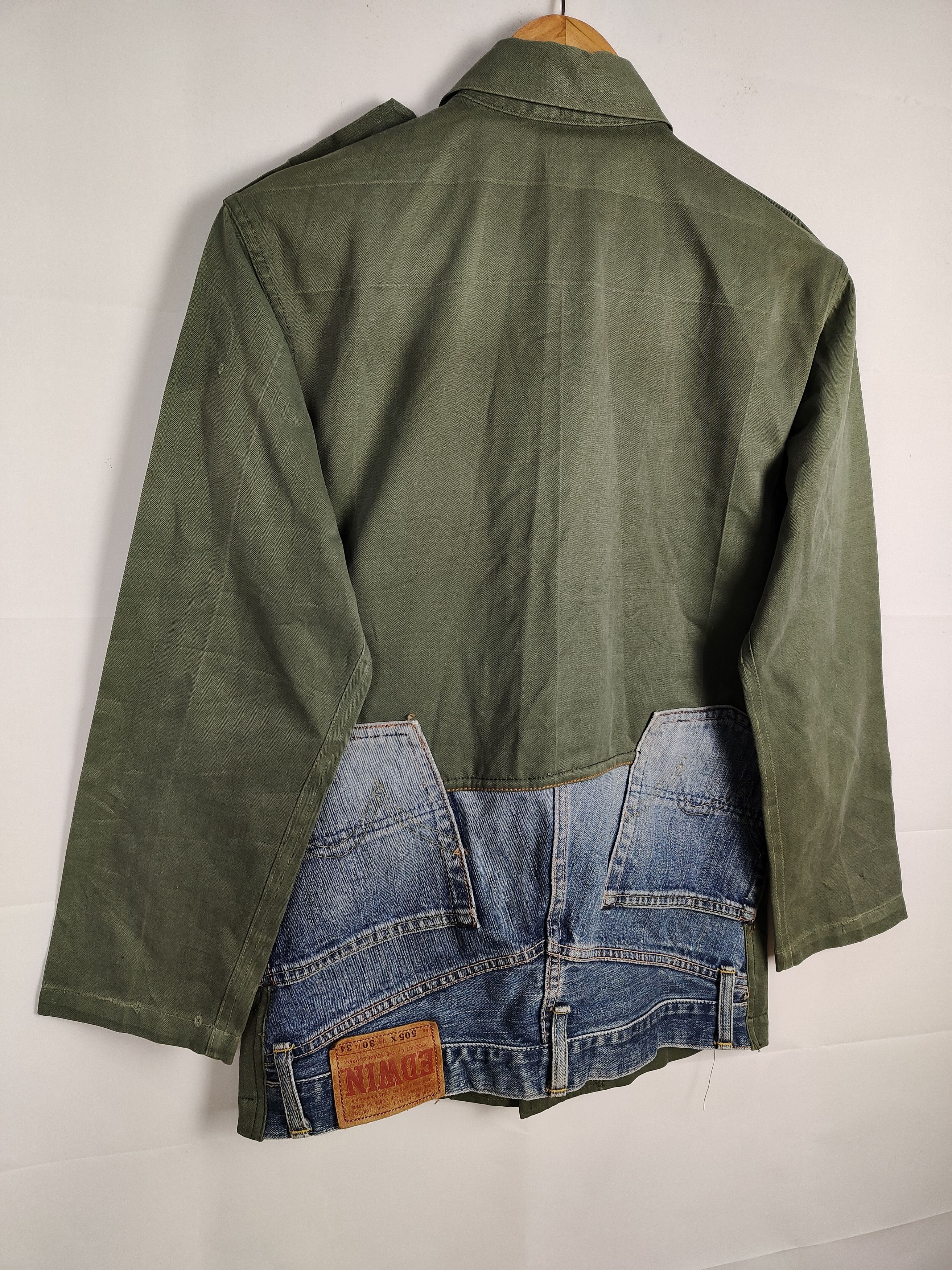 Vintage Vintage Military Jacket Hybrid Denim Custom Size US S / EU 44-46 / 1 - 4 Thumbnail