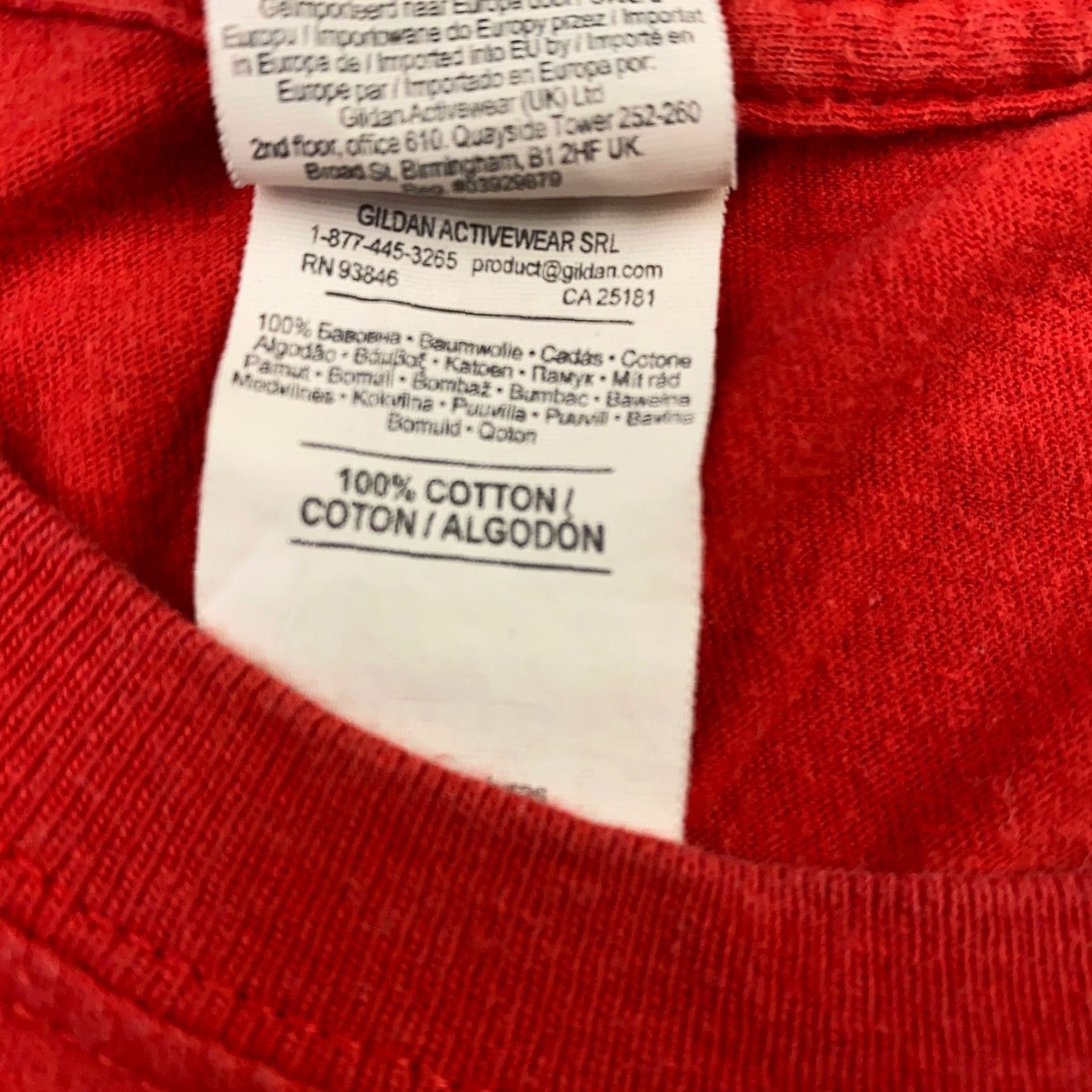 Gildan Maryland Shirt Mens Adult Medium Red Short Sleeve Crew Neck Size US M / EU 48-50 / 2 - 3 Thumbnail