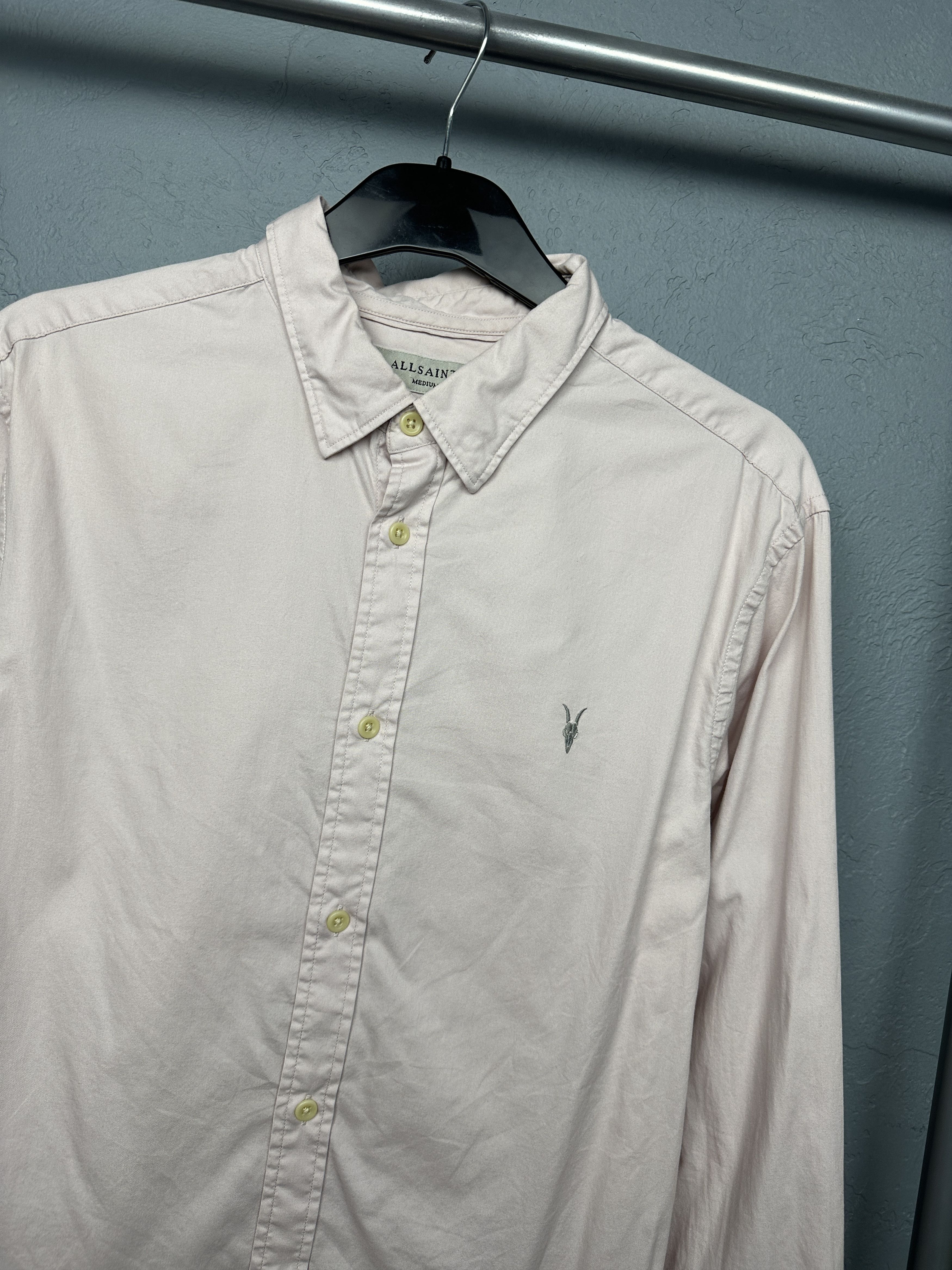 Allsaints Allsaints Mens Redondo Long Sleeve Shirt Size US M / EU 48-50 / 2 - 2 Thumbnail