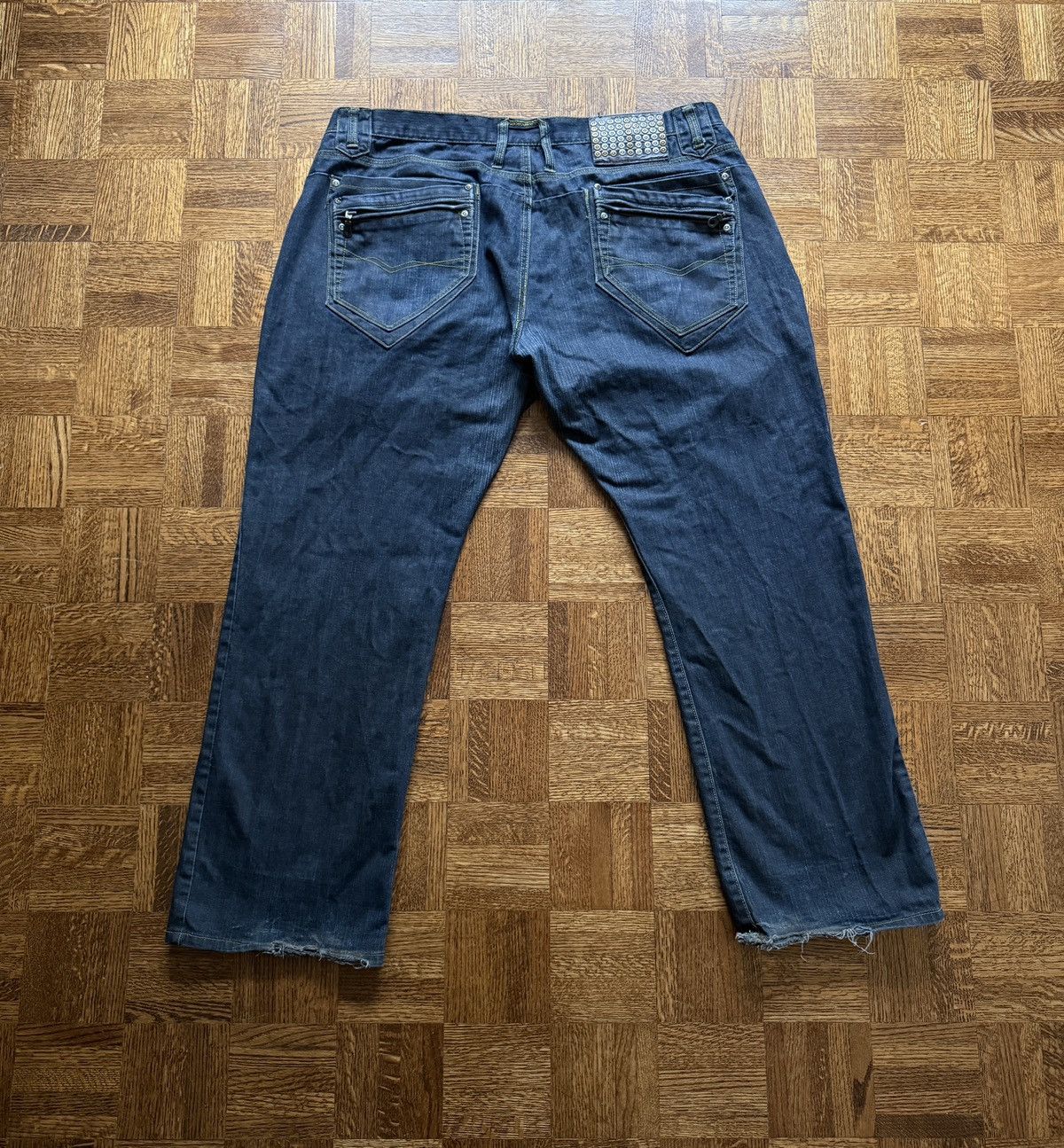 Vintage Vintage Y2K Live Mechanics Zipper Pocket Baggy Denim Jeans Size US 44 / EU 60 - 1 Thumbnail